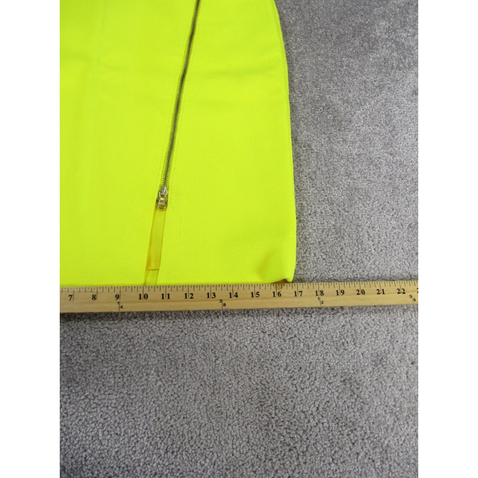 J.Crew VINTAGE J. Crew Pencil Skirt Womens 4 Yellow Full Front Zip Size 27" / US 4 / IT 40 - 4 Thumbnail