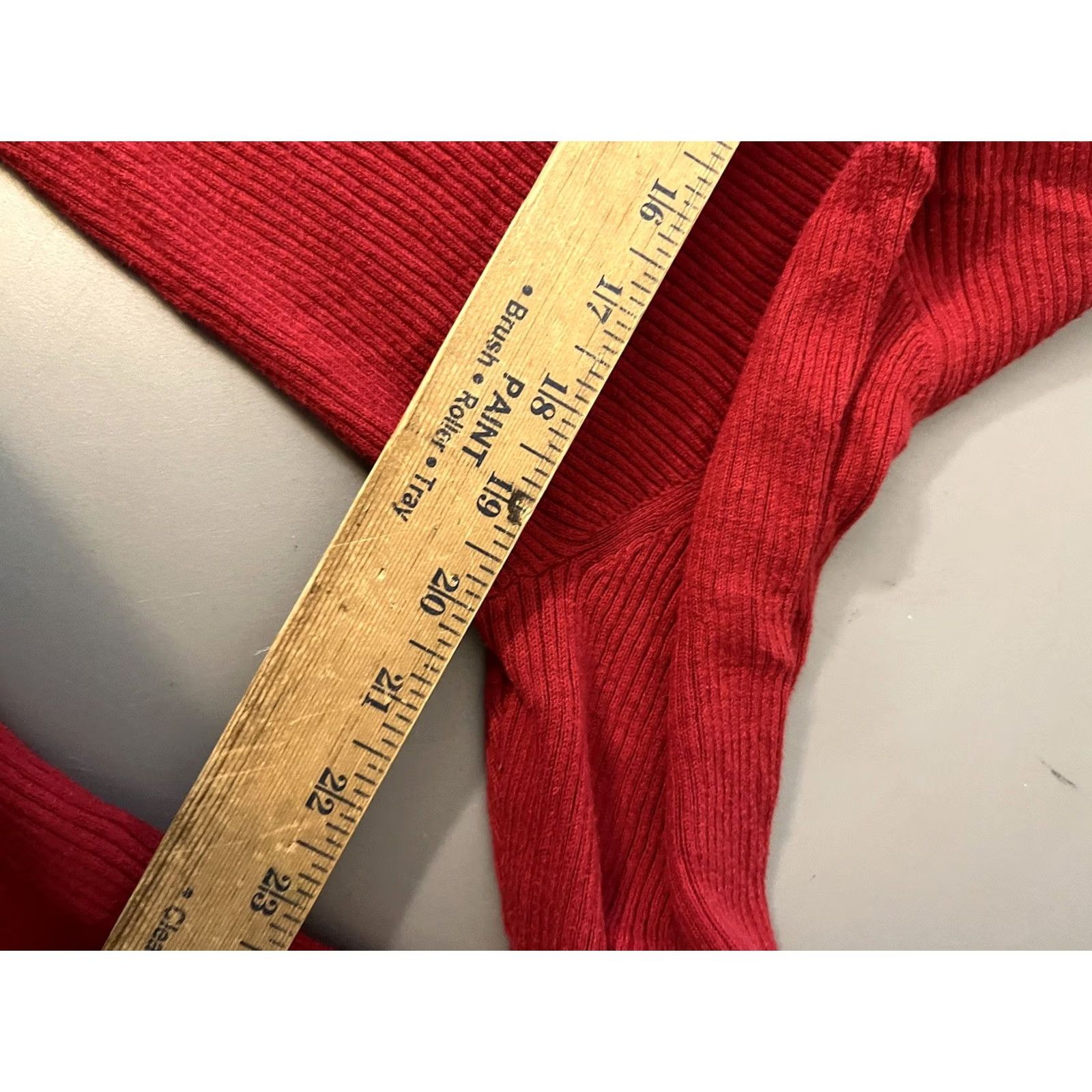 Gap GAP Sweater Women's Medium Red Boatneck Ribbed Knit Pullover Cotton Sz Size M / US 6-8 / IT 42-44 - 5 Thumbnail