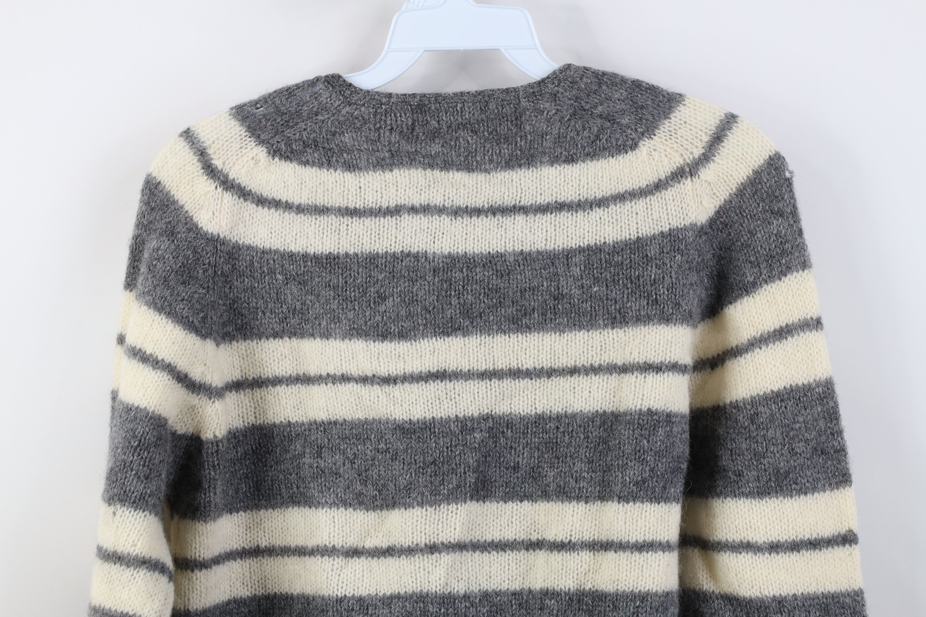 Vintage Vintage 60s 70s Streetwear Striped Wool Knit Henley Sweater Size S / US 4 / IT 40 - 11 Thumbnail