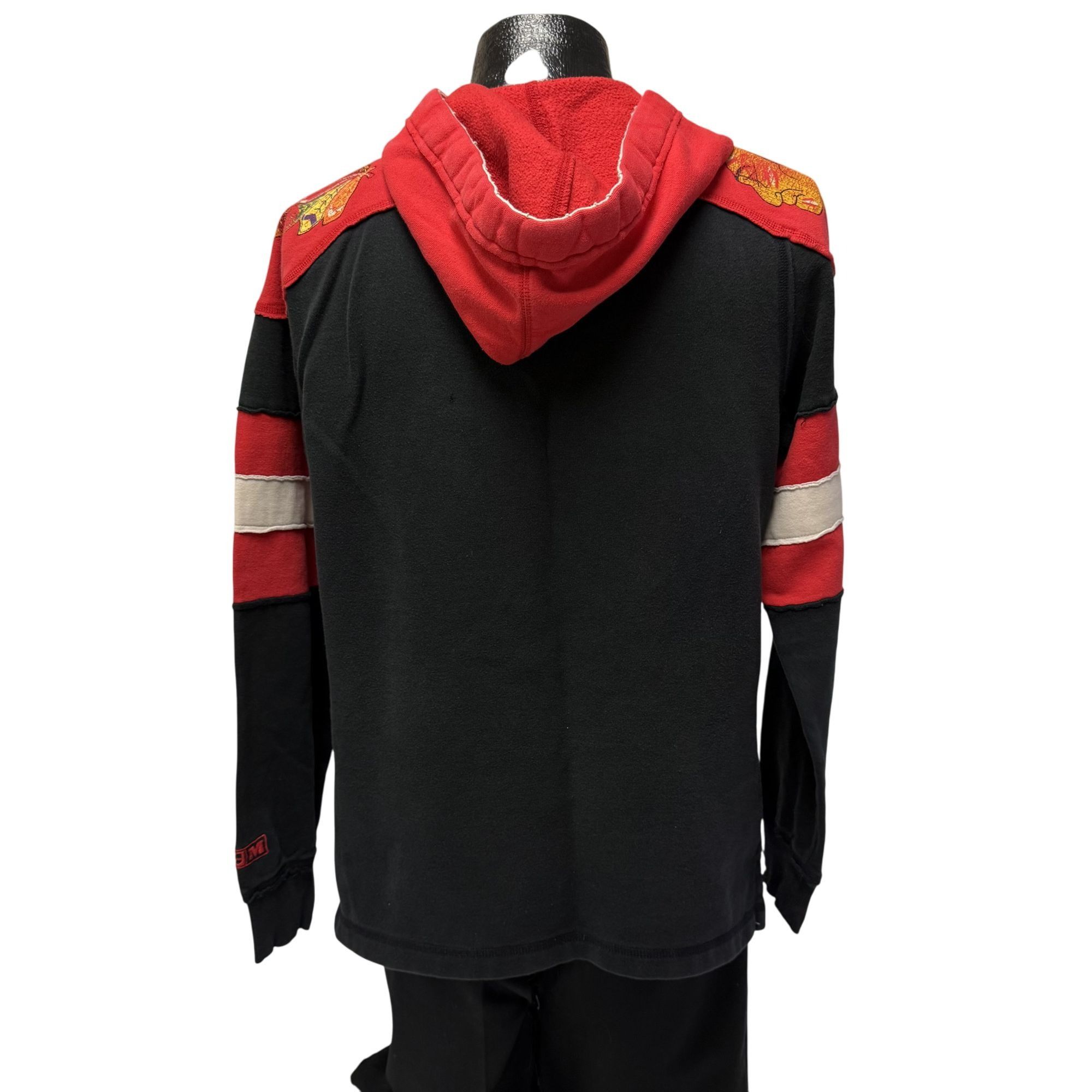 Ccm Vtg CCM NHL Red Black Color Block CHIEFS Pullover Hoodie Size US S / EU 44-46 / 1 - 5 Thumbnail