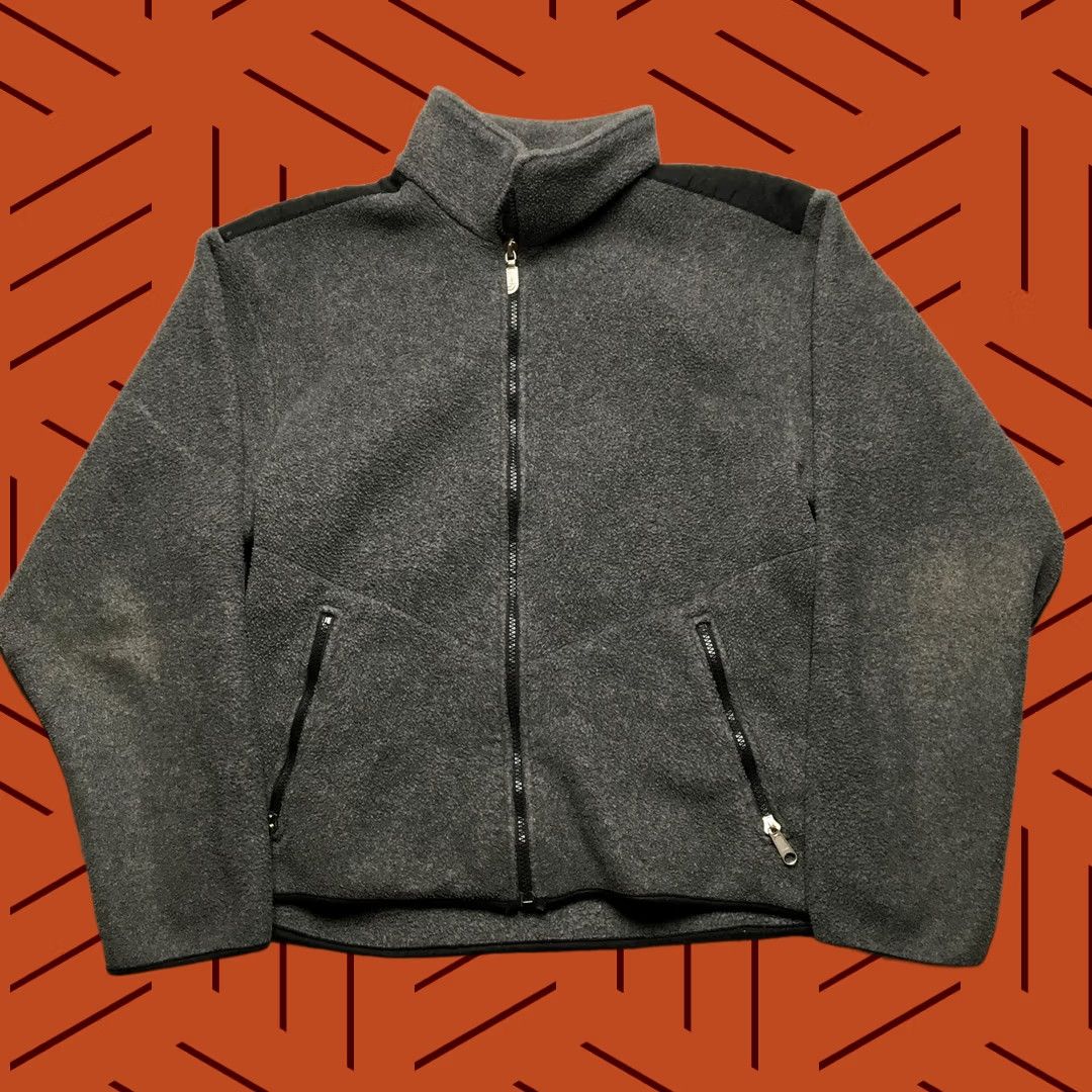 The North Face VINTAGE The North Face Jacket Mens L Gray Fleece Full Zip Made in USA 90s Size US L / EU 52-54 / 3 - 1 Thumbnail