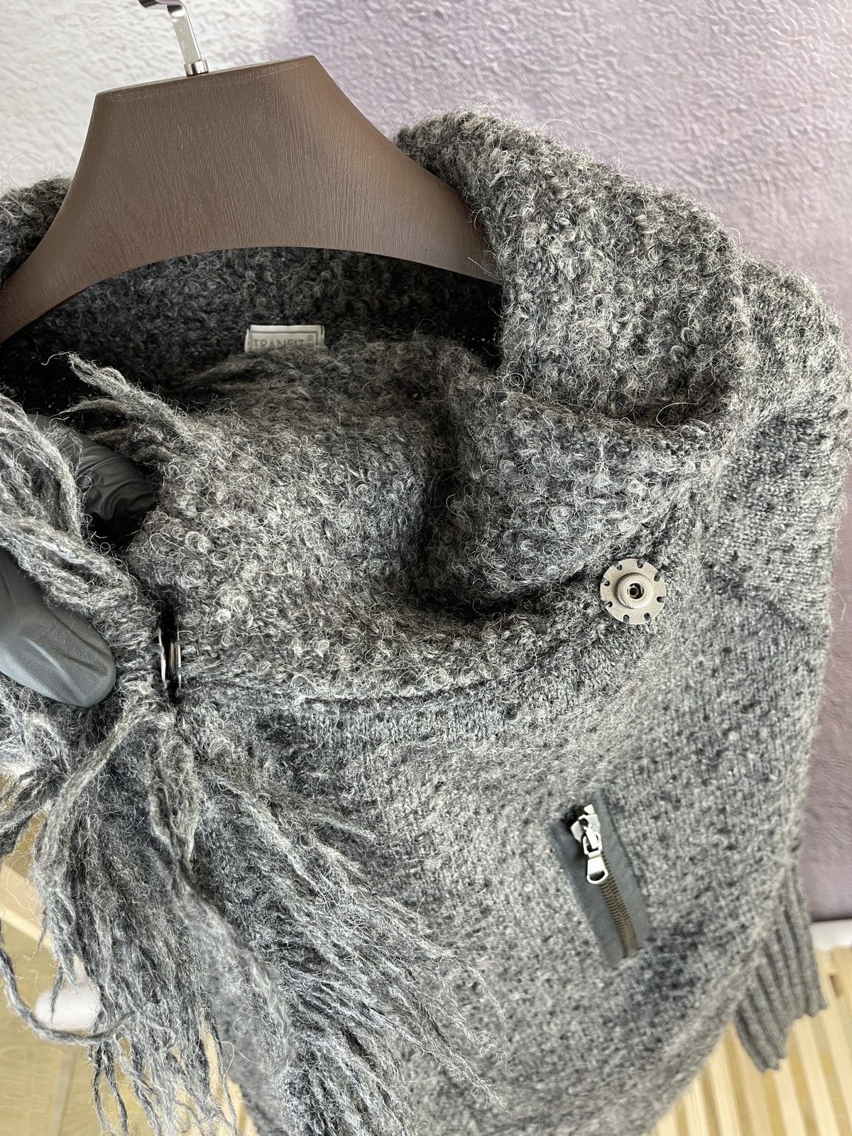 Transit × Transit Uomo Transit Par-Such 100 grey wool alpaca cape coat poncho sz 2 Size M / US 6-8 / IT 42-44 - 14 Thumbnail