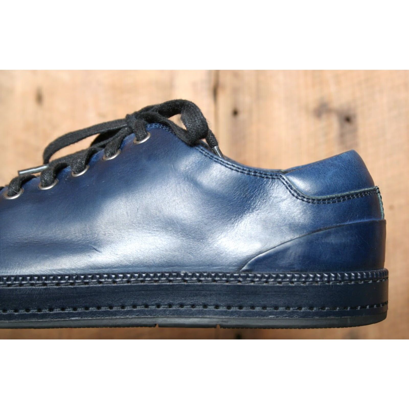 Donald Pliner DONALD J PLINER Jagar-43 Blue Leather Fashion Sneakers Men's Sz. 9M Shoes Sneaker Leather Blue Mens 9 Size US 9 / EU 42 - 7 Thumbnail