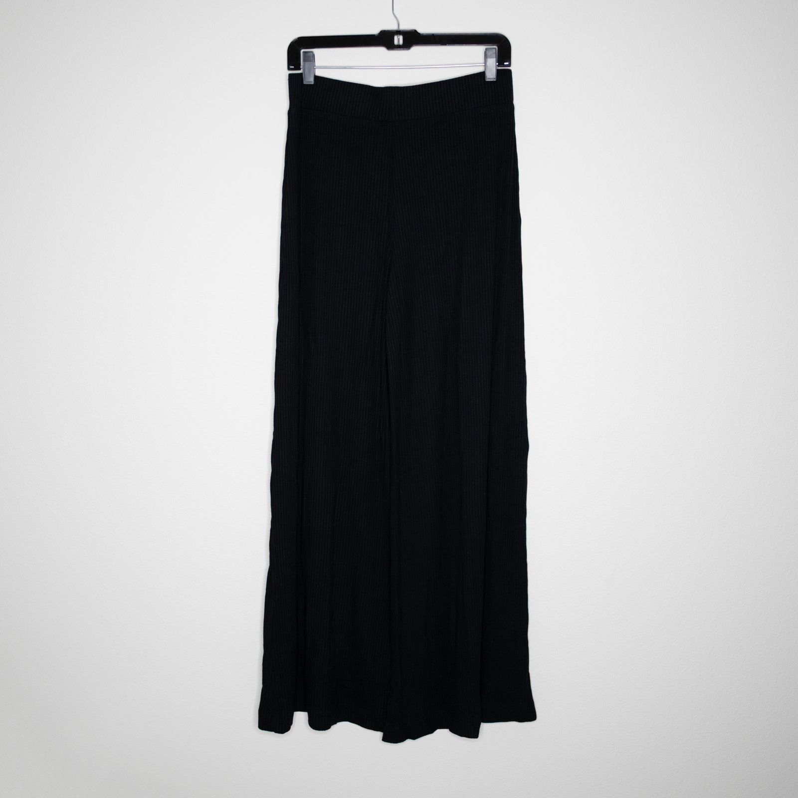 L'AGENCE L'Agence Crawford Wide Leg Pants Black Ribbed Size 30" / US 8 / IT 44 - 4 Thumbnail