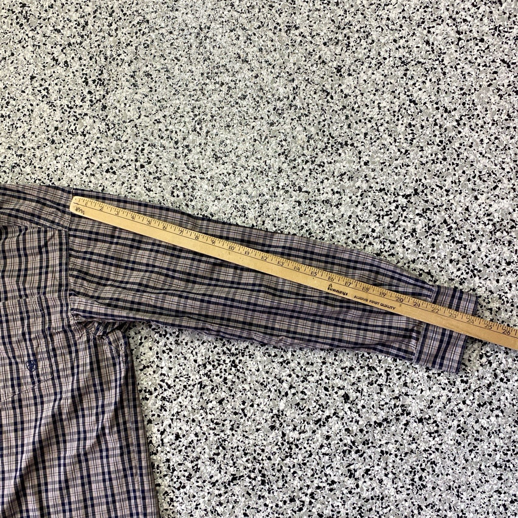 Ariat Ariat Pro Series Shirt Mens L beige Check Button-Down Vented Cowboy Western Casual Business Workwear Plaid Long Sleeve Size US L / EU 52-54 / 3 - 4 Thumbnail