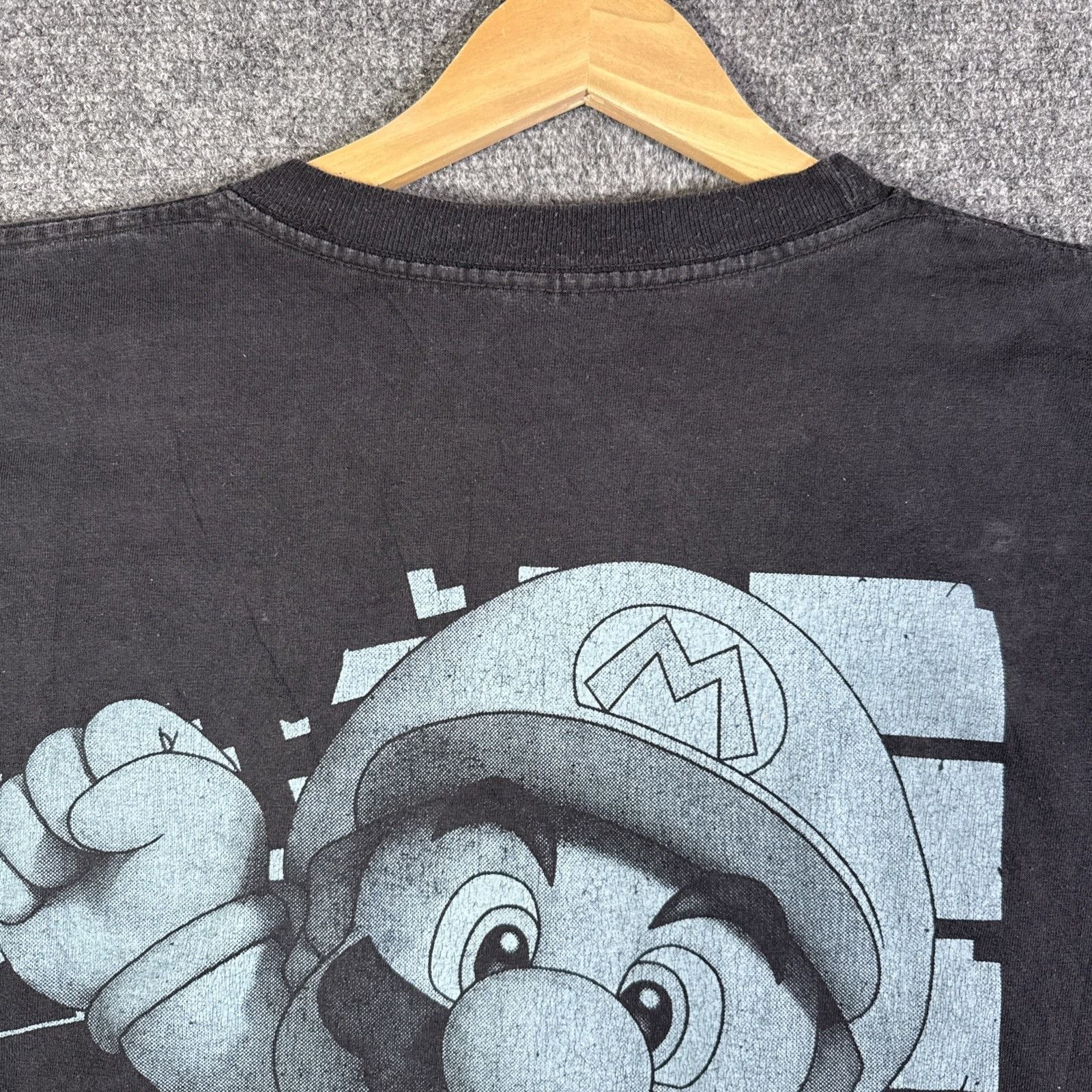 Nintendo Vintage Super Mario World Shirt Mens XL Black 90s Rap Tee Ca Size US XL / EU 56 / 4 - 7 Thumbnail