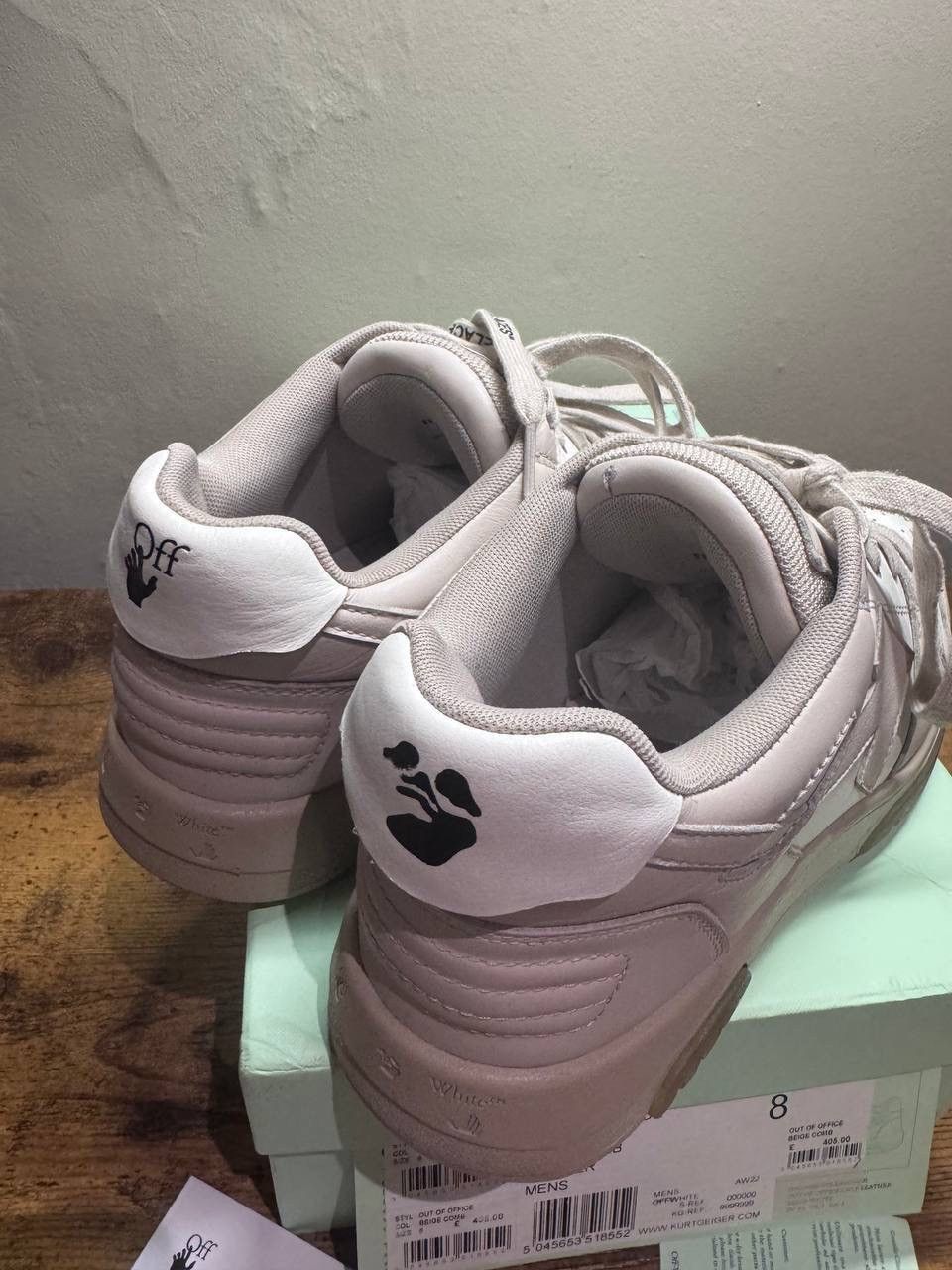 Off-White Off-White Out Of Office Sneakers Beige White EU 42 Leather Size US 9 / EU 42 - 8 Thumbnail