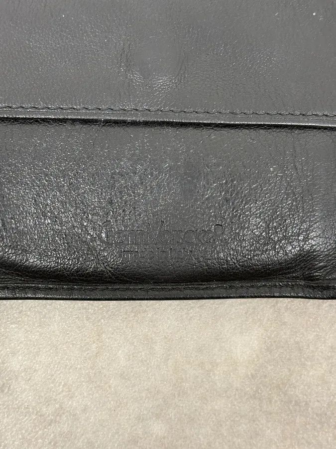 Versace 2000s Versace Black Textured Leather Wallet Size ONE SIZE - 5 Thumbnail