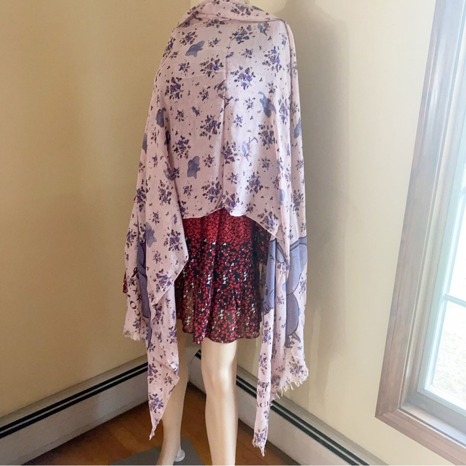 Coach COACH DISNEY DUMBO FLORAL PRINT OBLONG SCARF Size ONE SIZE - 6 Thumbnail
