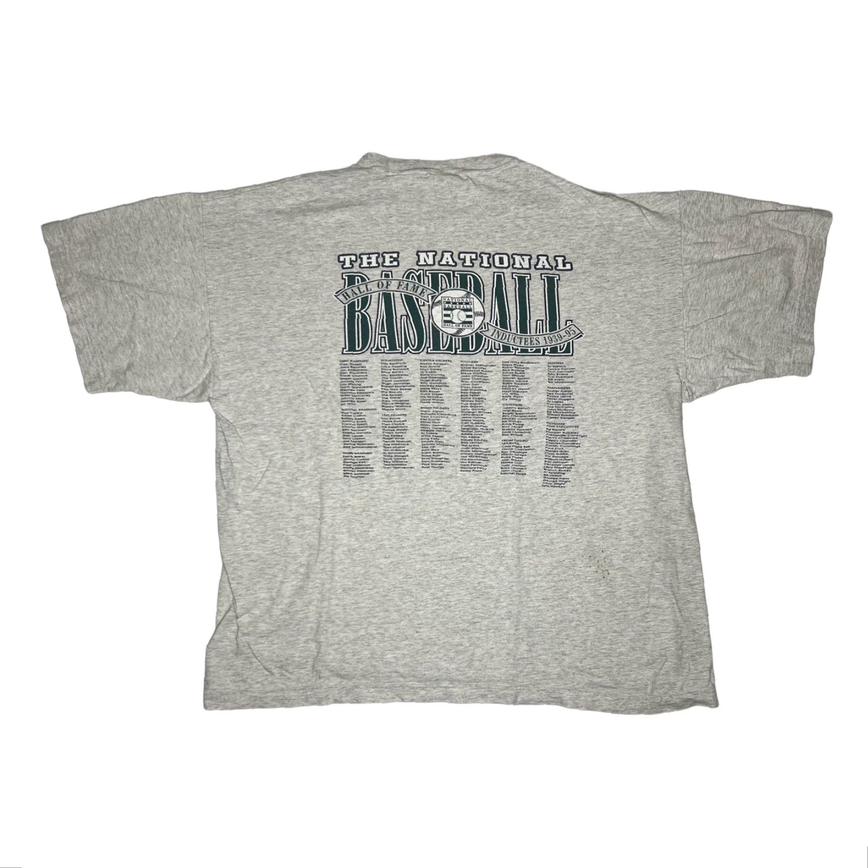 Vintage VINTAGE National Baseball Hall of Fame T-Shirt 2XL Men Gray 90s Made in USA Shirts Baseball Hall of Fame 1995 Mens Size US XXL / EU 58 / 5 - 2 Thumbnail