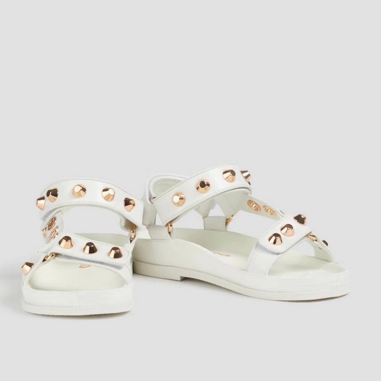 Sandro NEW Sandro Embellished Elympia leather sandals White 36/ 5.5 Size US 5.5 / IT 35.5 - 1 Thumbnail