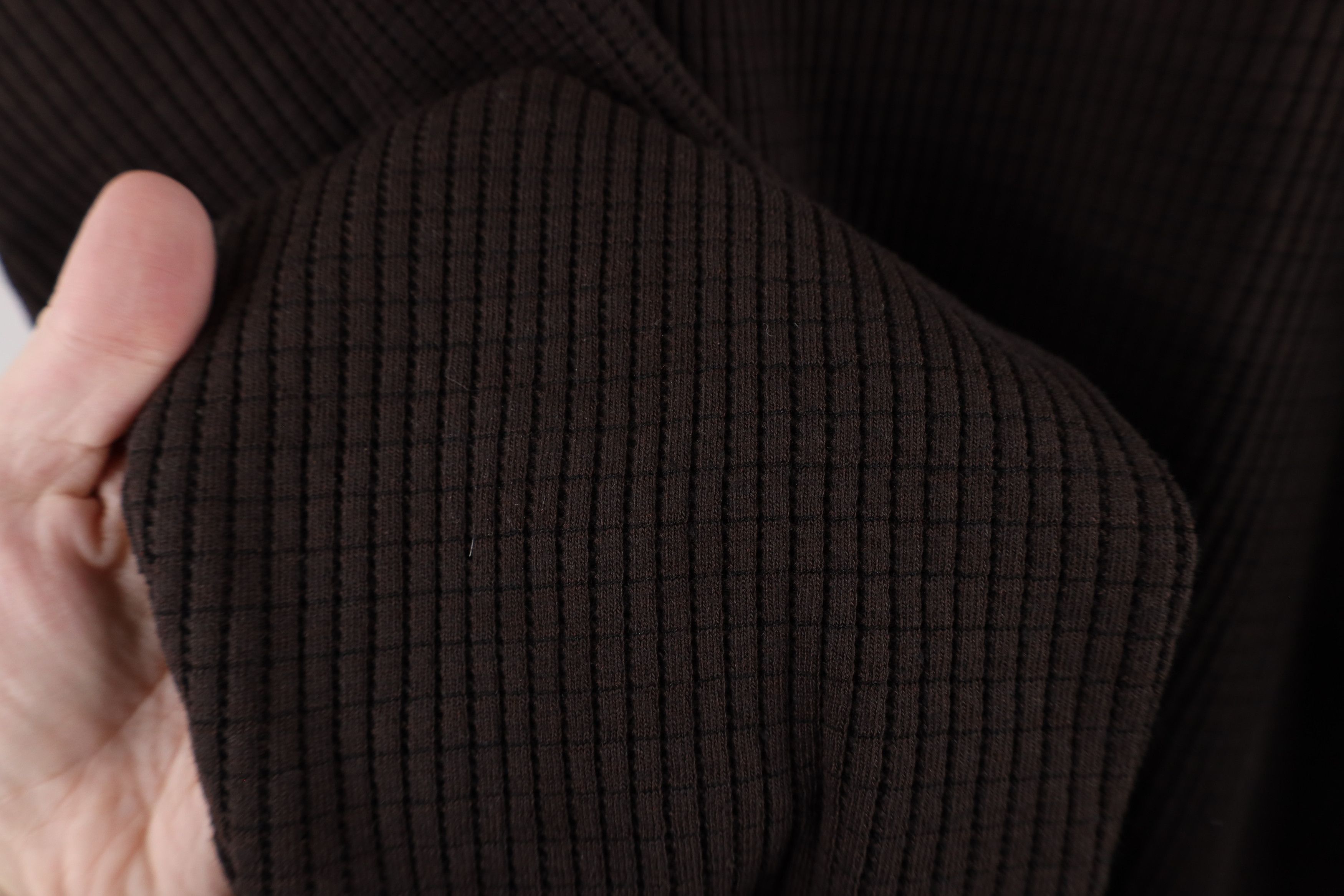 Vintage Vintage 90s Streetwear Knit Long Sleeve Rugby Polo Brown Size US L / EU 52-54 / 3 - 4 Thumbnail