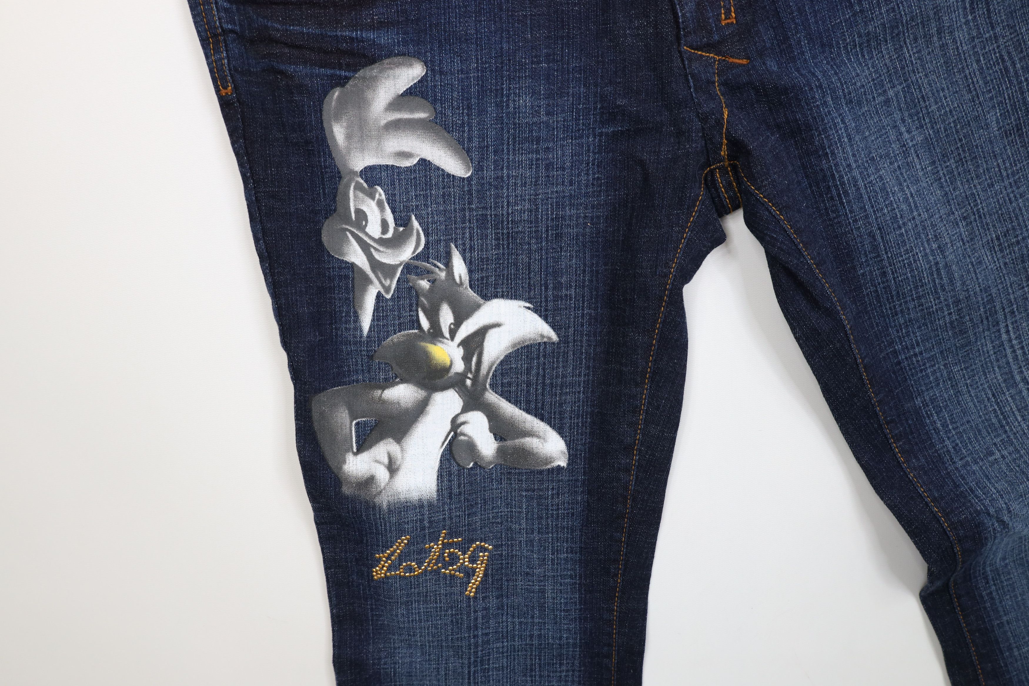 Vintage Deadstock Vintage Y2K Lot 29 Looney Tunes Wide Leg Jeans Size 36" / US 14 / IT 50 - 5 Thumbnail