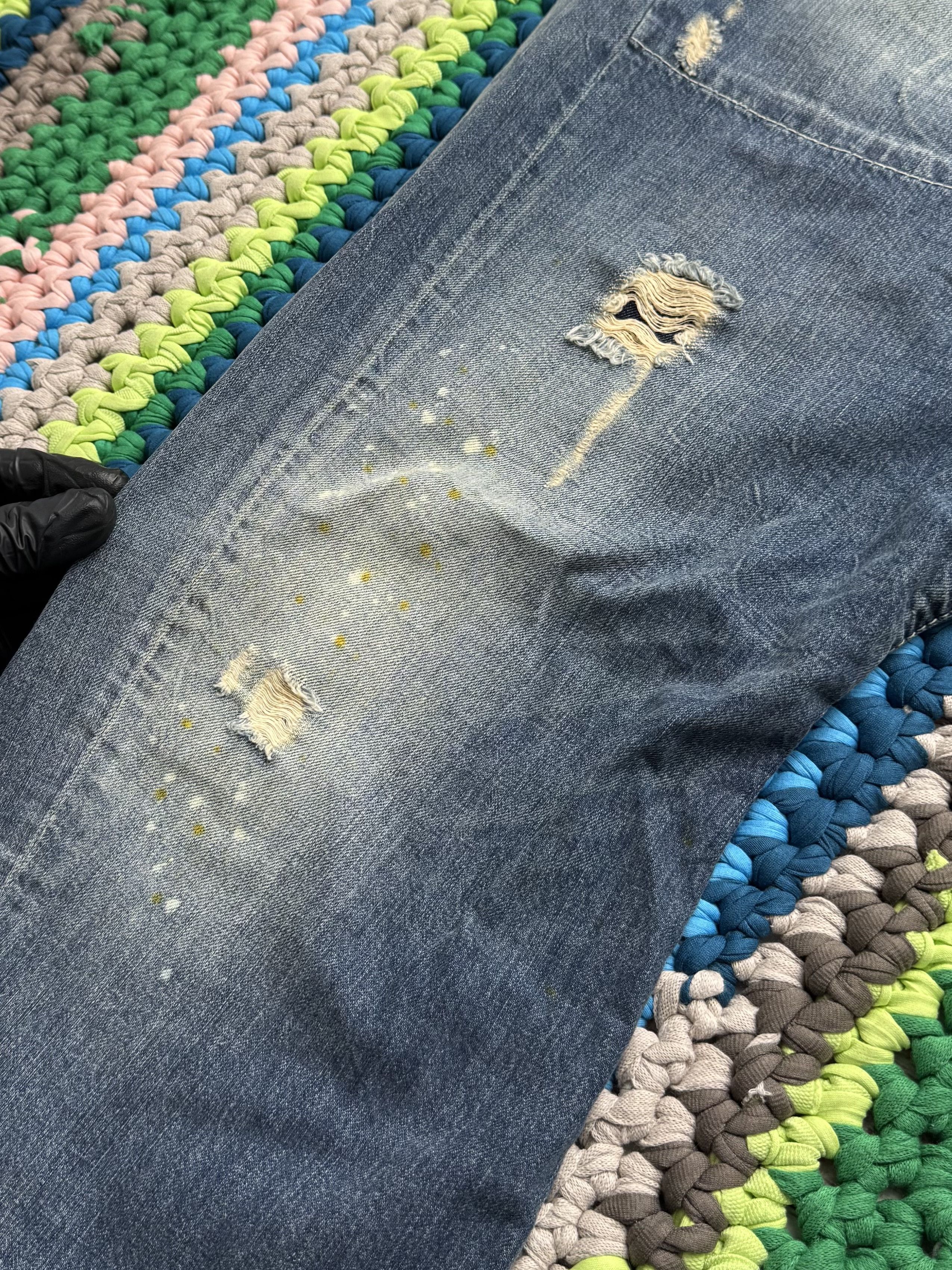 Dsquared2 Disquared2 Distressed Jeans Straight Leg Paint Splatter Y2K Size US 34 / EU 50 - 5 Thumbnail