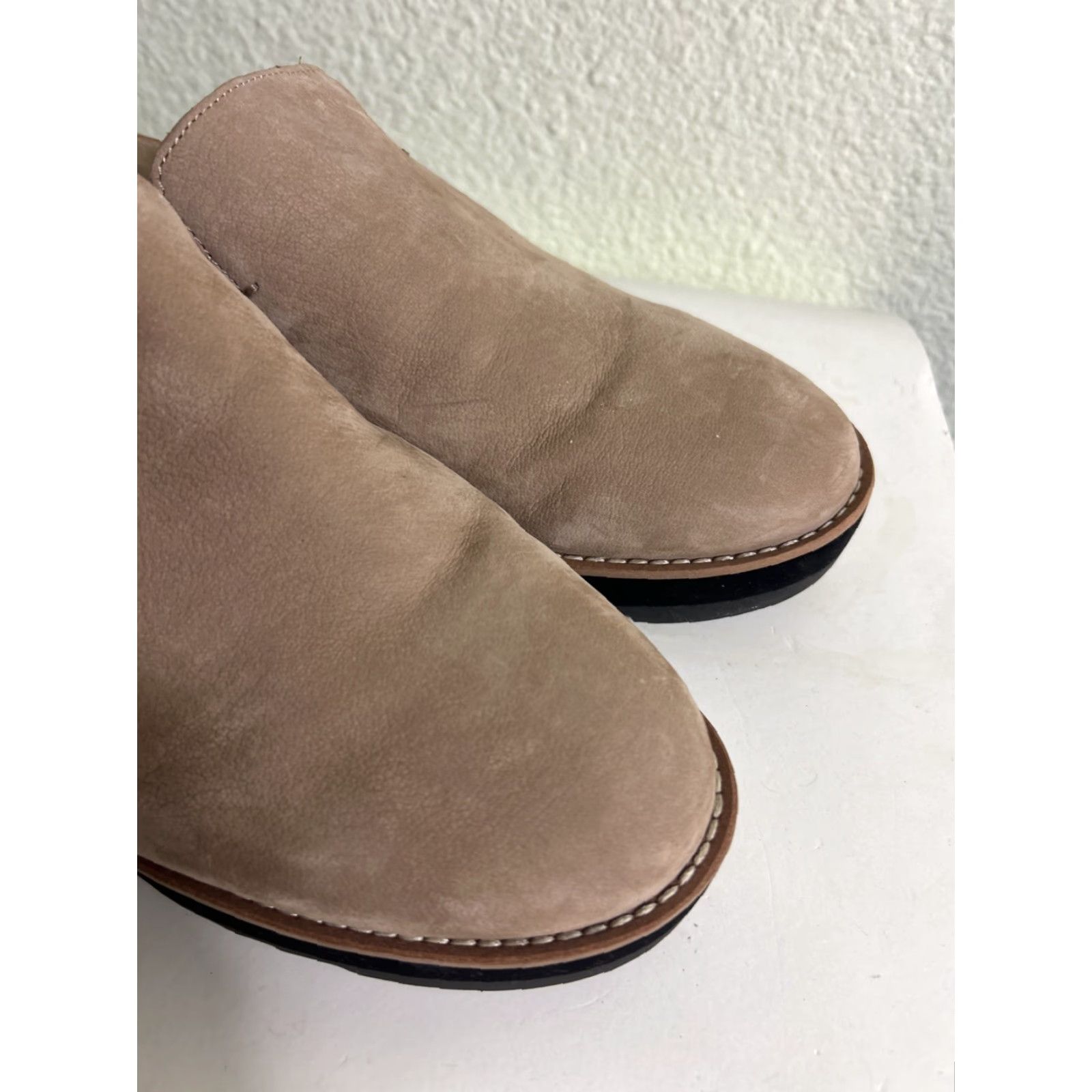 Eileen Fisher Eileen Fisher Loti Tumbled Nubuck Wedge Mule Slip On Shoes Tan Women Size 10 Mules Size US 10 / IT 40 - 2 Thumbnail