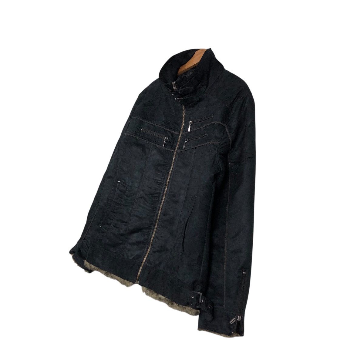 Japanese Brand 📌Vintage Biker Jacket Splendid Satisfaction Fur Bottom Size US L / EU 52-54 / 3 - 3 Thumbnail