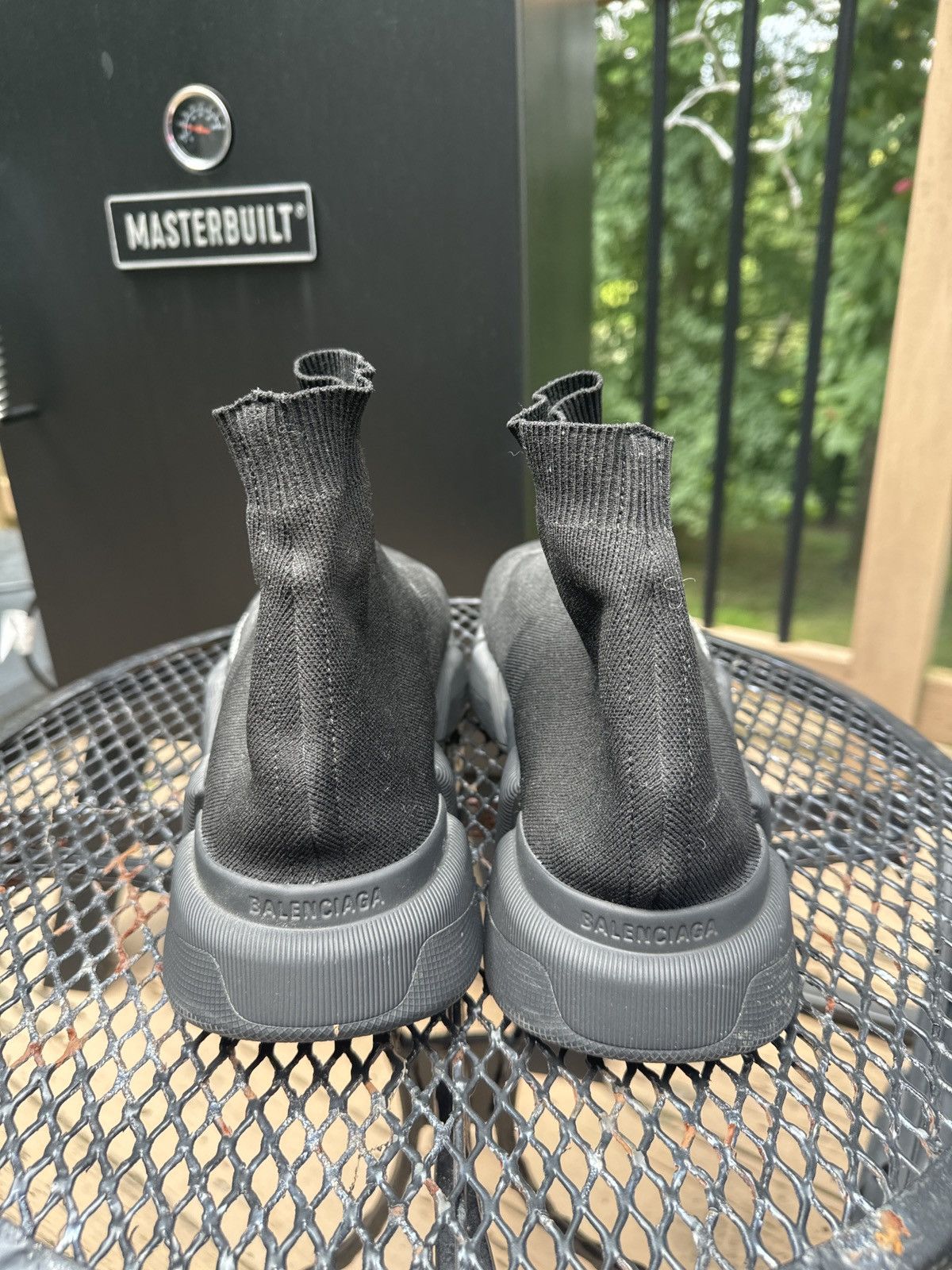Balenciaga BALENCIAGA MEN'S SPEED RECYCLED KNIT SNEAKER IN BLACK Size US 13 / EU 46 - 4 Thumbnail