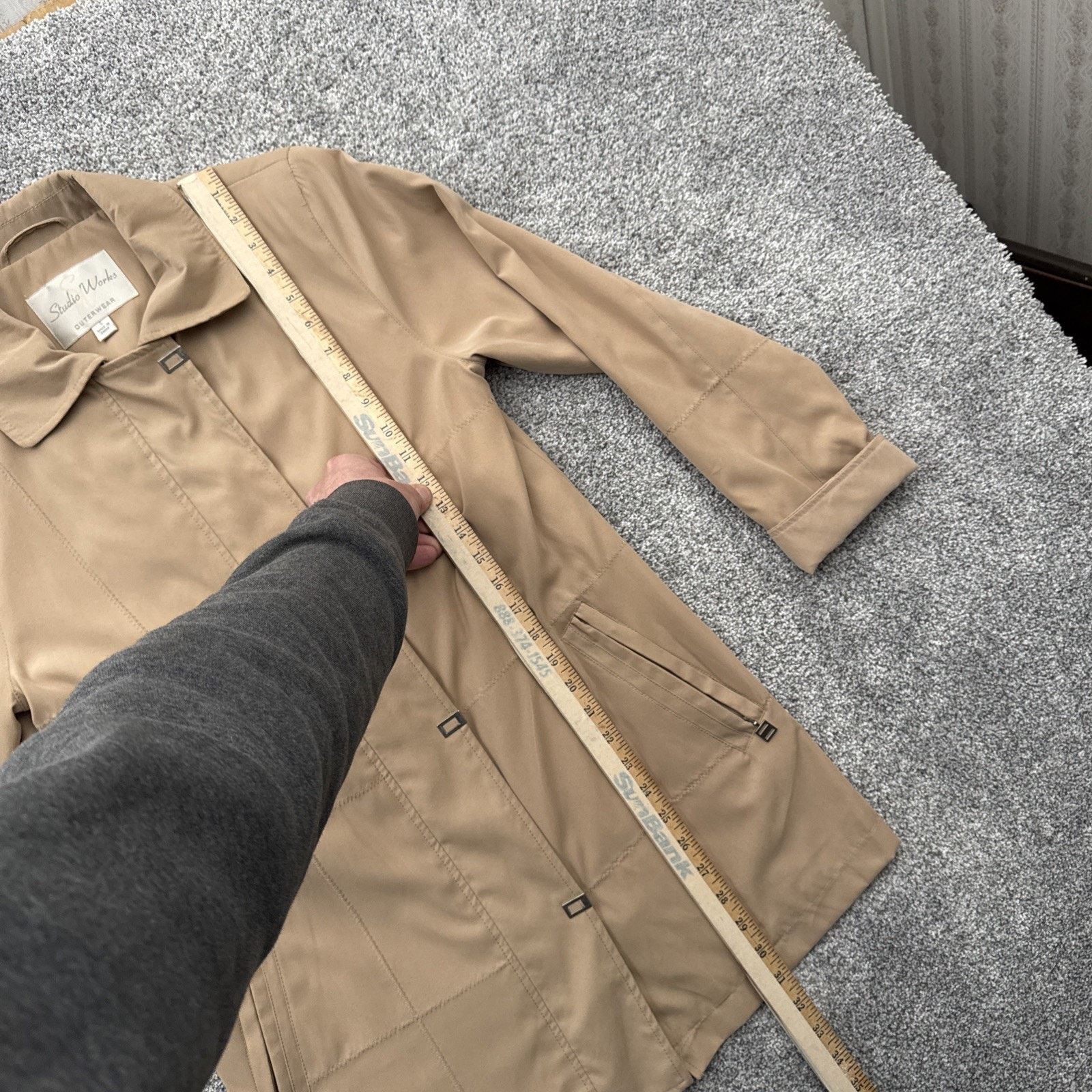 Other Vintage 90s Trench Coat Women Small Office Light Academia Size S / US 4 / IT 40 - 2 Thumbnail