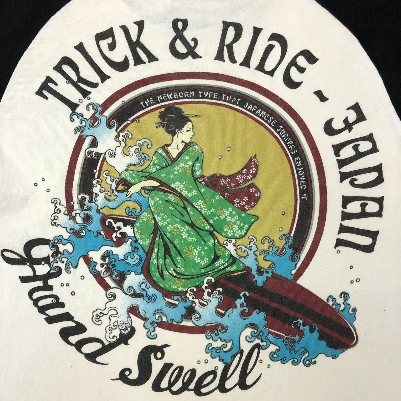 Japanese Brand T419 TRICK & RIDE - JAPAN SURF TEE Size US XL / EU 56 / 4 - 1 Thumbnail