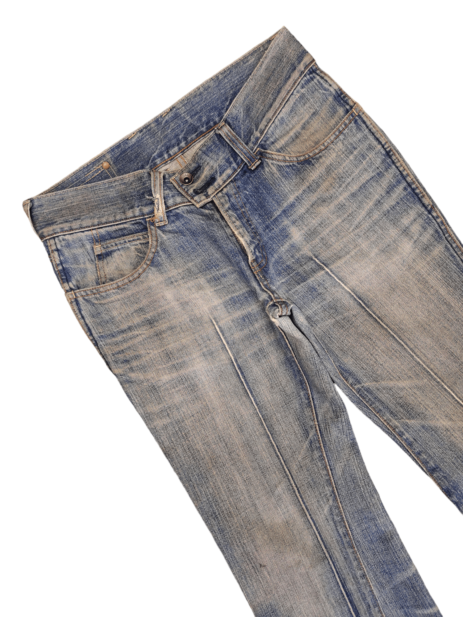 BUFFALO BOBS Flare Jeans Buffalo Spiral Cut Distress Rusty Boot Cut Size US 30 / EU 46 - 5 Thumbnail