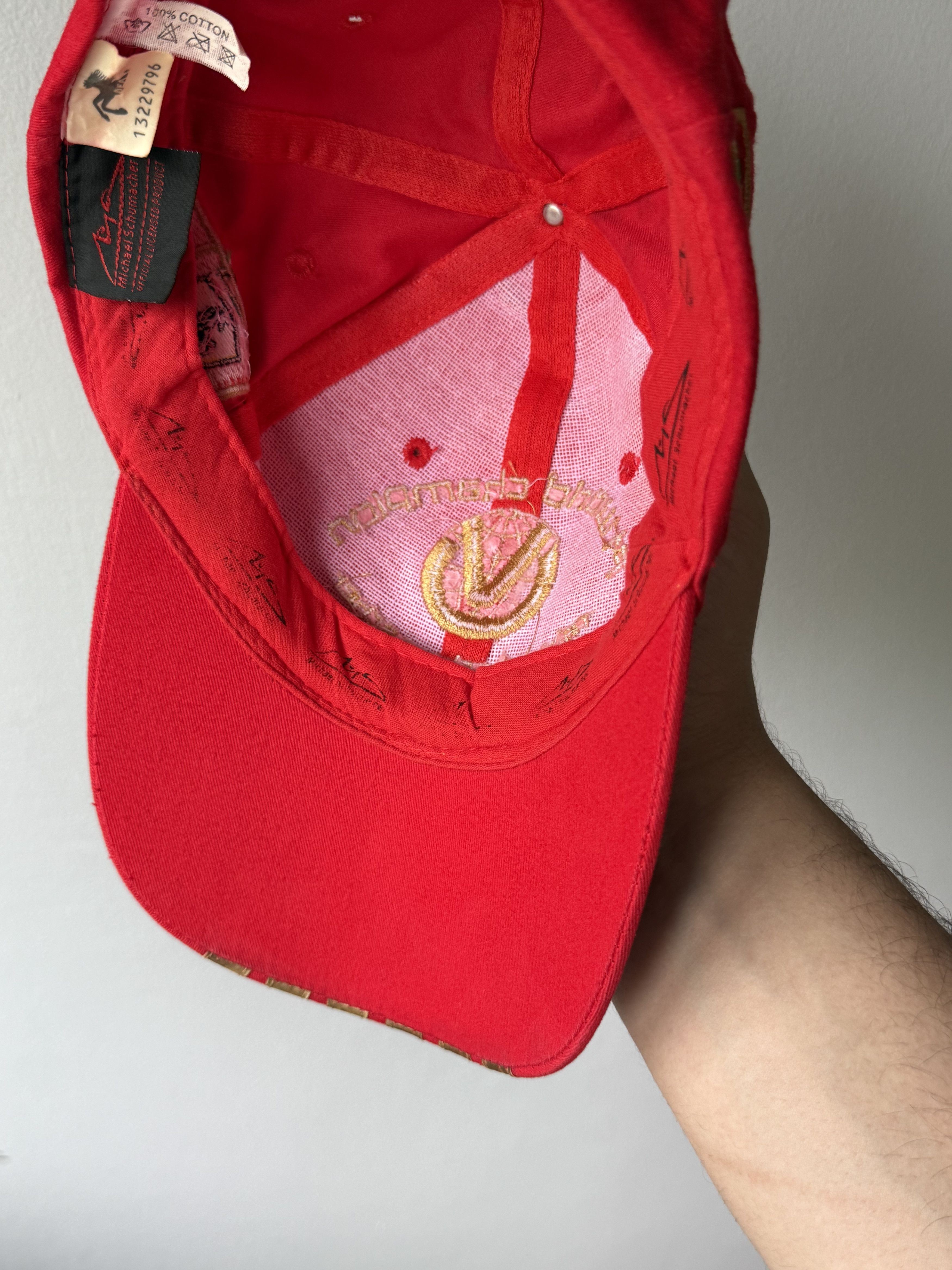 Formula 1 Vintage Michael Schumacher F1 World Champion Six Times Cap Size ONE SIZE - 10 Thumbnail