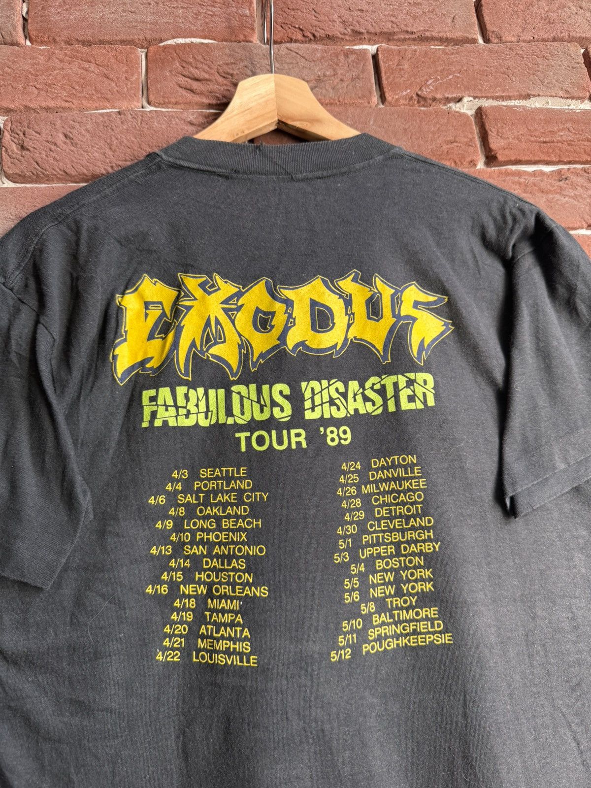 Vintage Vintage 1989 Exodus Fabulous Disaster metal band tee shirt Size US M / EU 48-50 / 2 - 7 Thumbnail