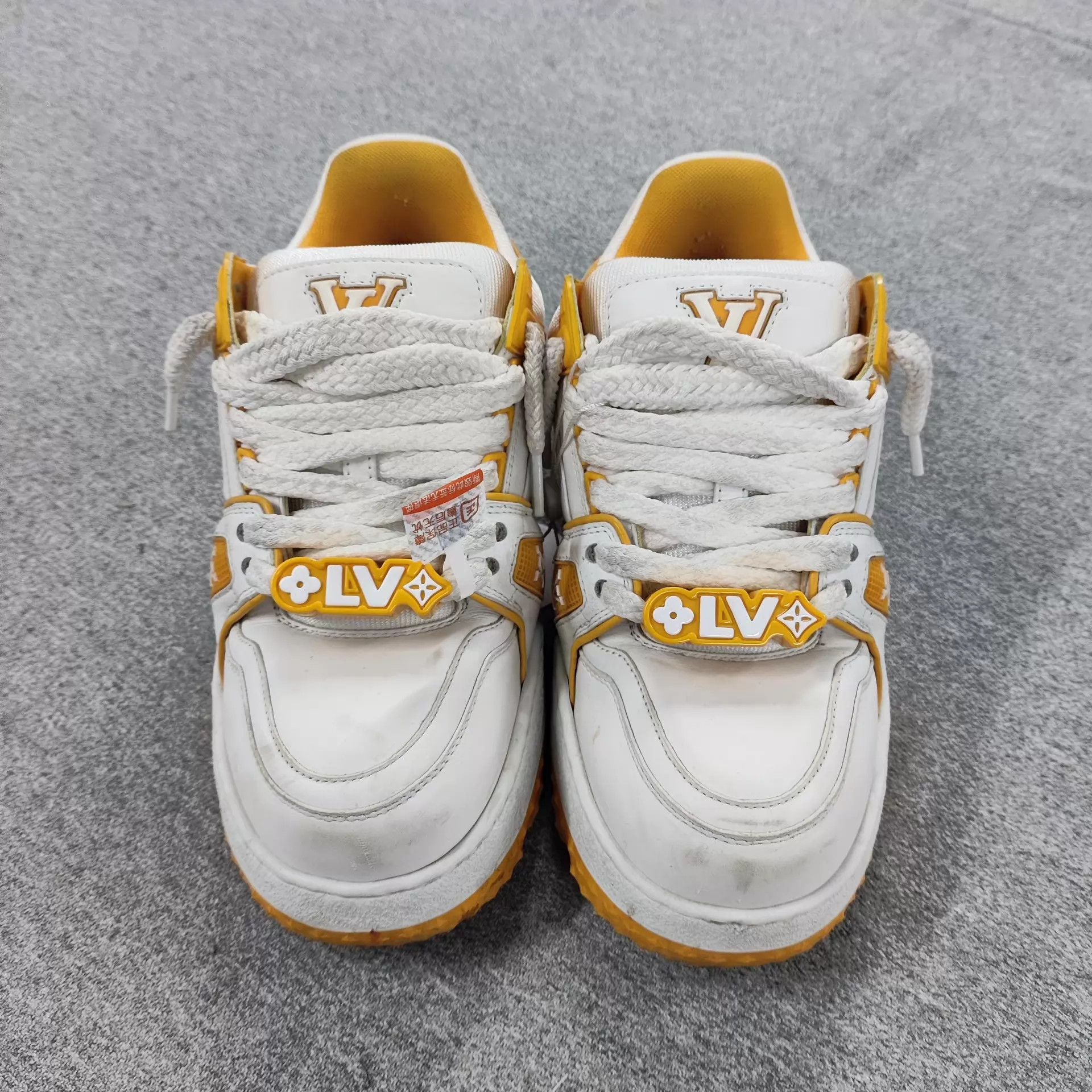 Louis Vuitton LV Pikachu yellow white 37 sneaker Size US 6.5 / IT 36.5 - 2 Thumbnail