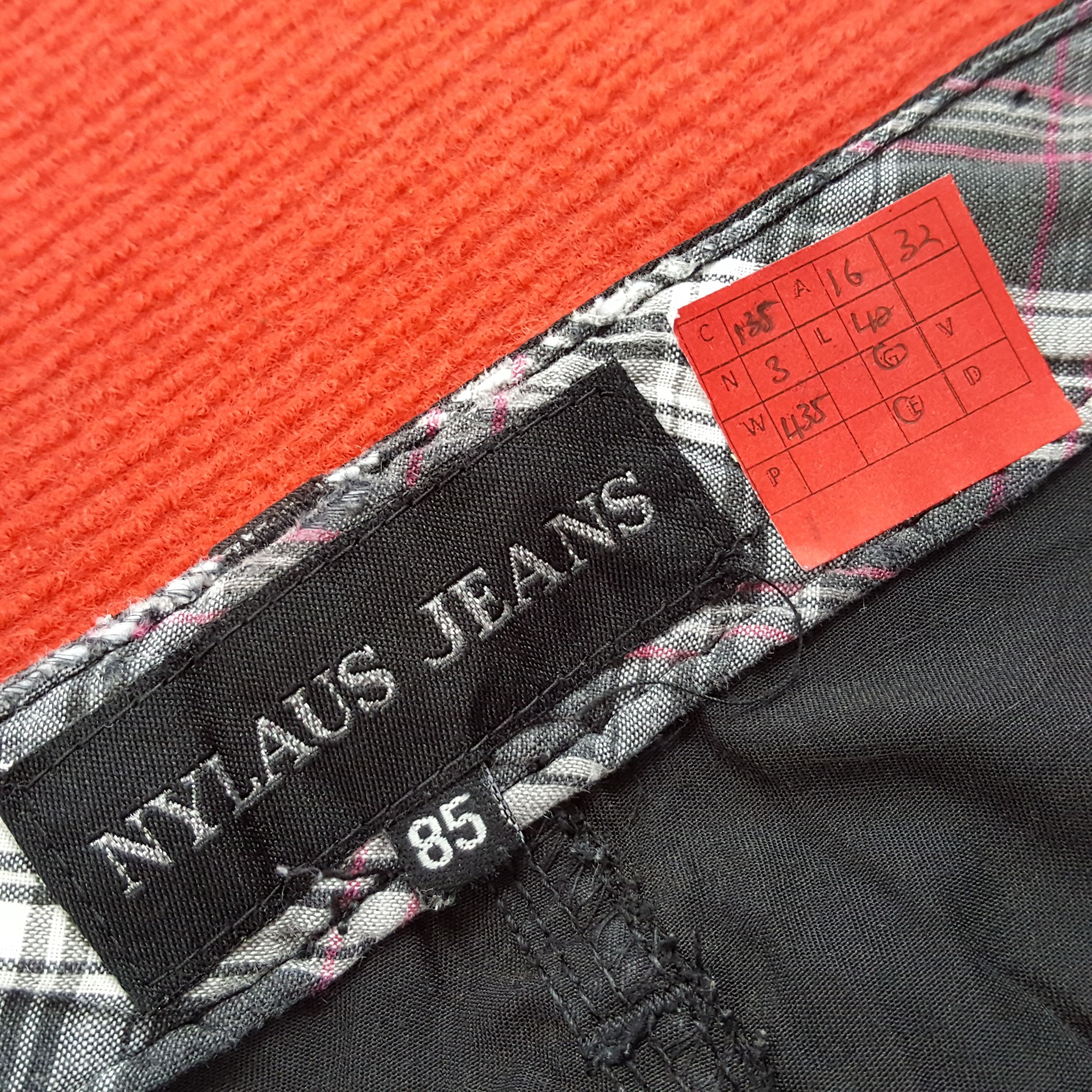 Vintage Nylaus Jeans Double Waist Style Rock Punk Streetwear Pants Size US 32 / EU 48 - 13 Thumbnail
