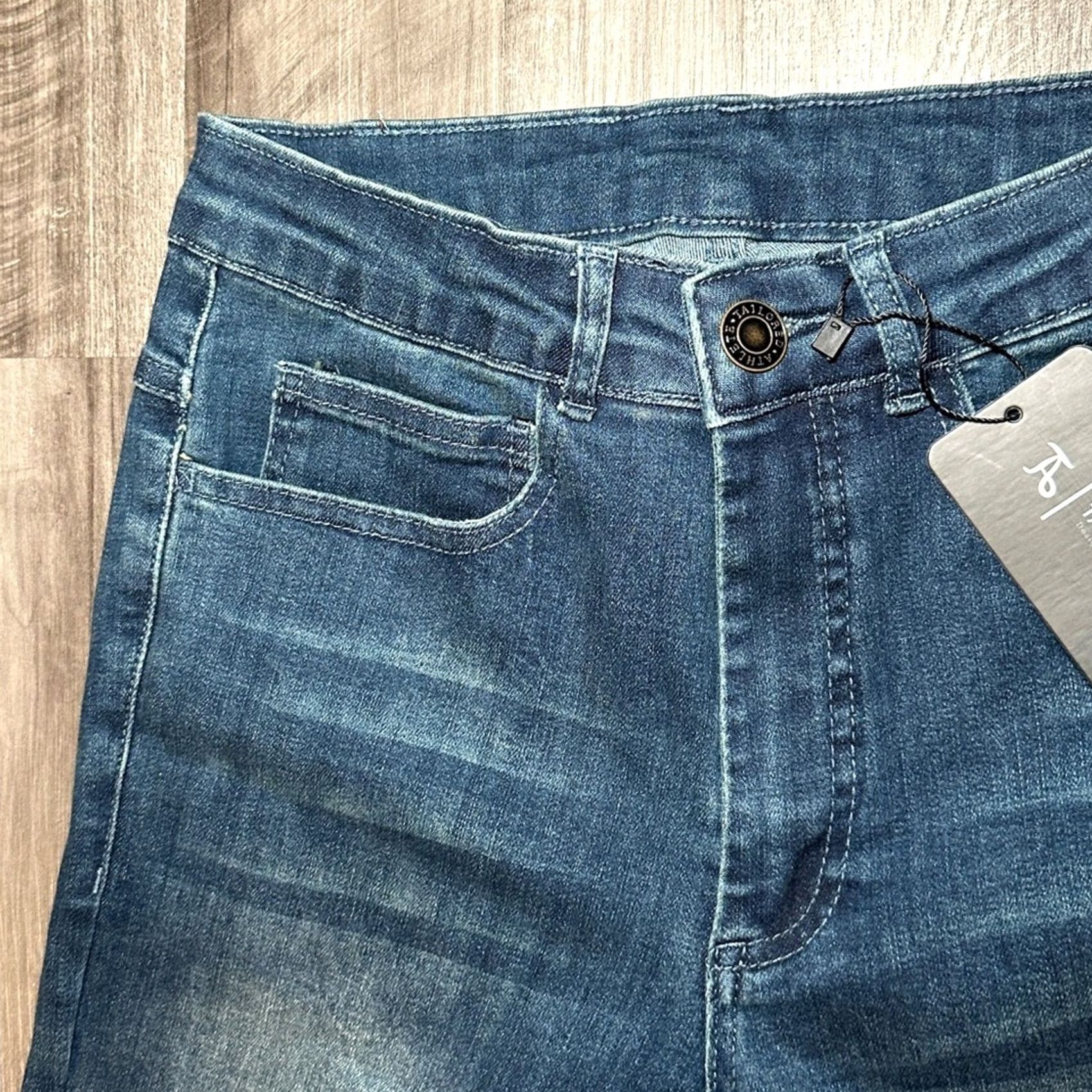 Vintage Tailored Athlete Premium Stretch Slim Jeans Shirt? 30x28 Blue Mens Regular Tailored Athlete Jeep? Size US 30 / EU 46 - 6 Thumbnail