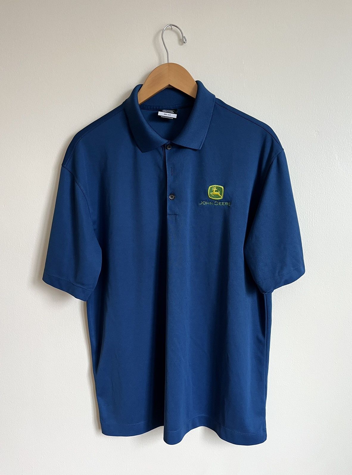John Deere Nike Golf Dri-Fit Micro Pique Polo Shirt Size US L / EU 52-54 / 3 - 1 Thumbnail