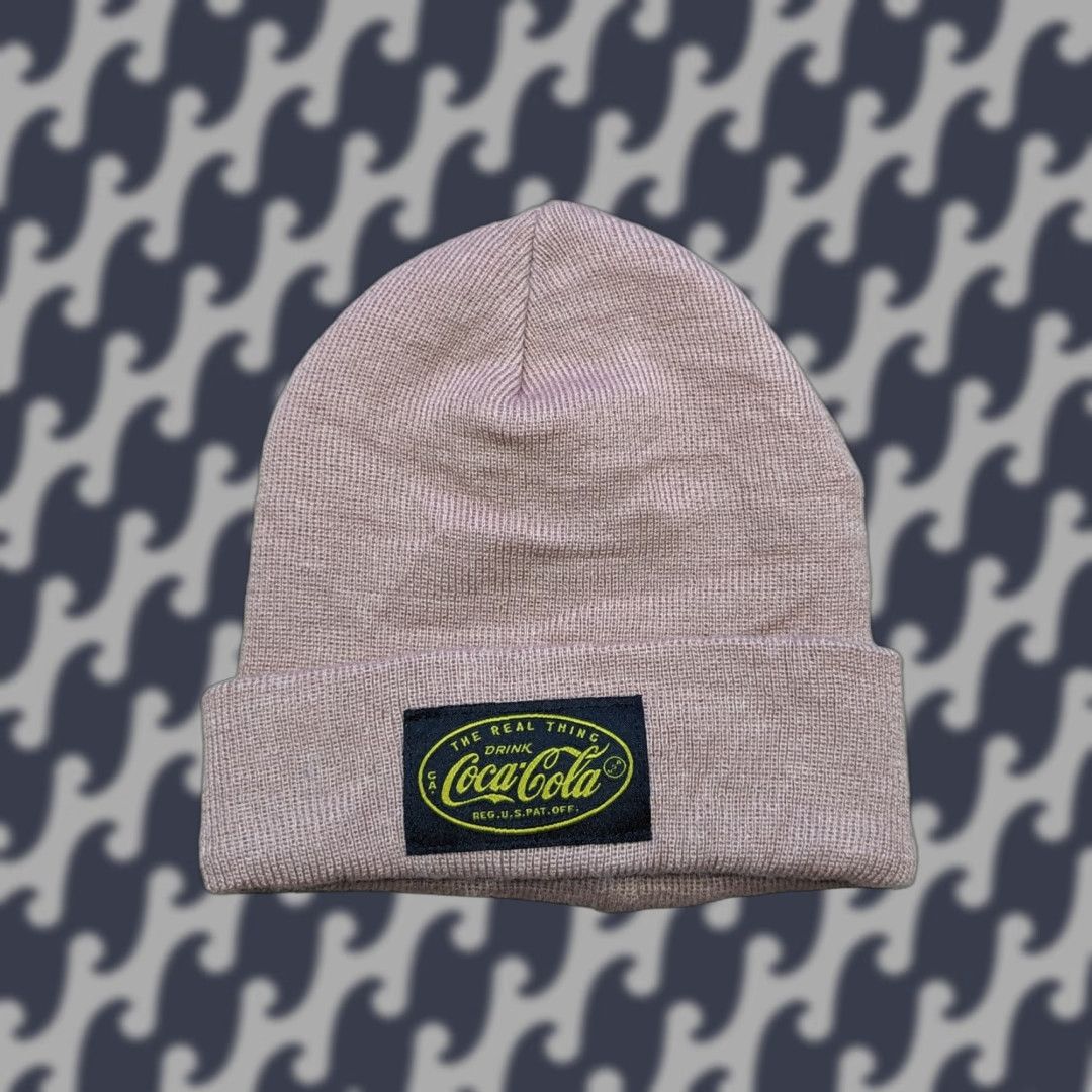 Vintage VINTAGE Coca Cola Pink Beanie Hat One Size Plain Original Size ONE SIZE - 1 Thumbnail
