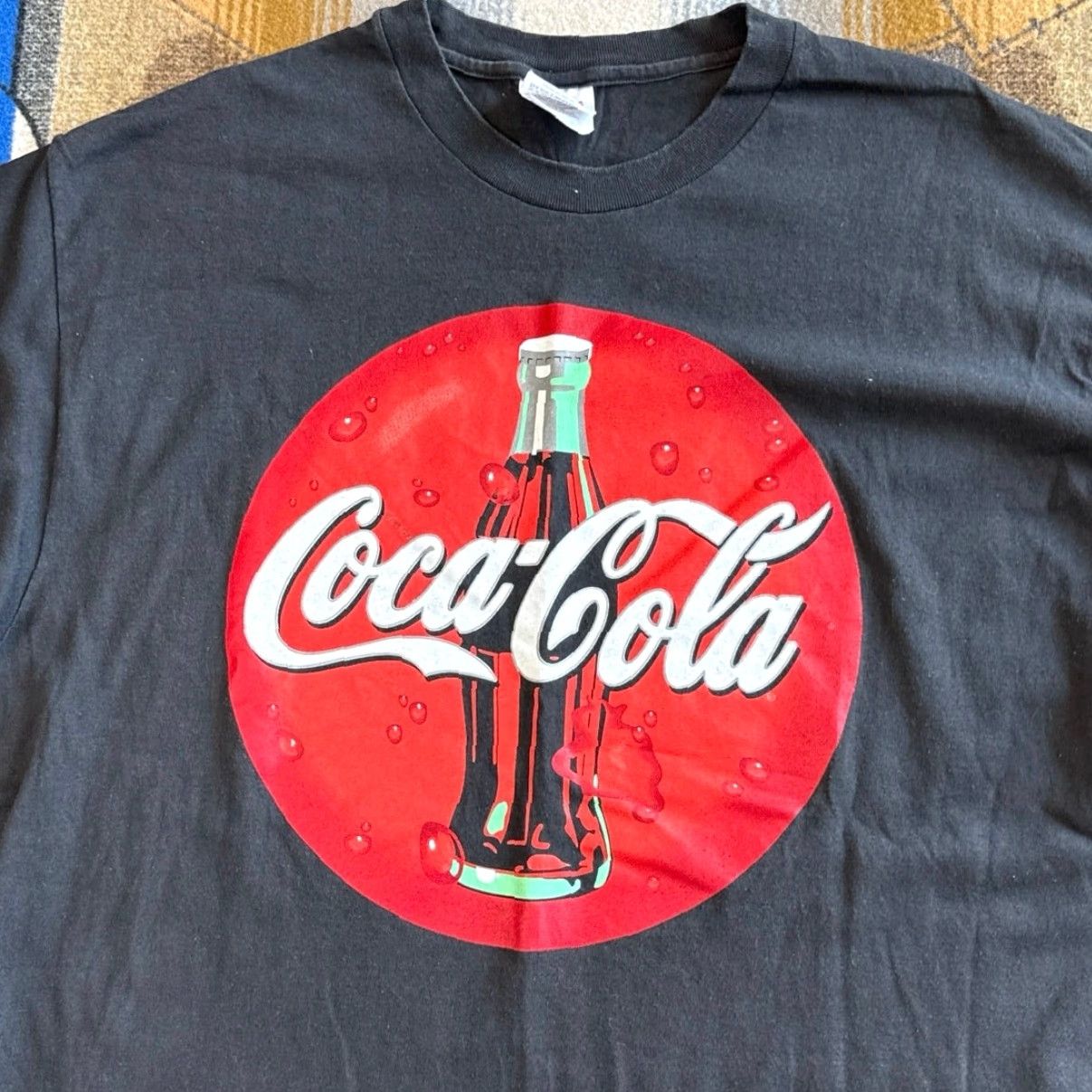 Hanes VINTAGE Coca Cola Classic Big Logo T-Shirt Hanes XL Men Black 90s 90s Logo Short Sleeve USA Mexico Pop Shirt Size US XL / EU 56 / 4 - 2 Thumbnail