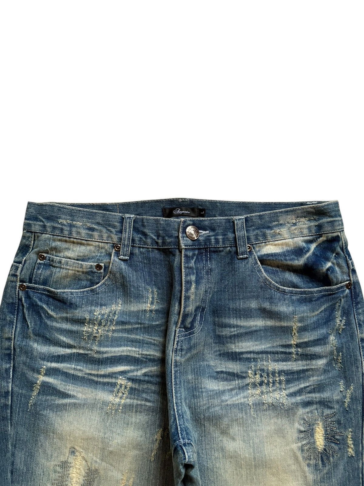 Japanese Brand Vintage Japanese Brand Rusty Wash Clawmark Loose Jeans Size US 33 - 4 Thumbnail
