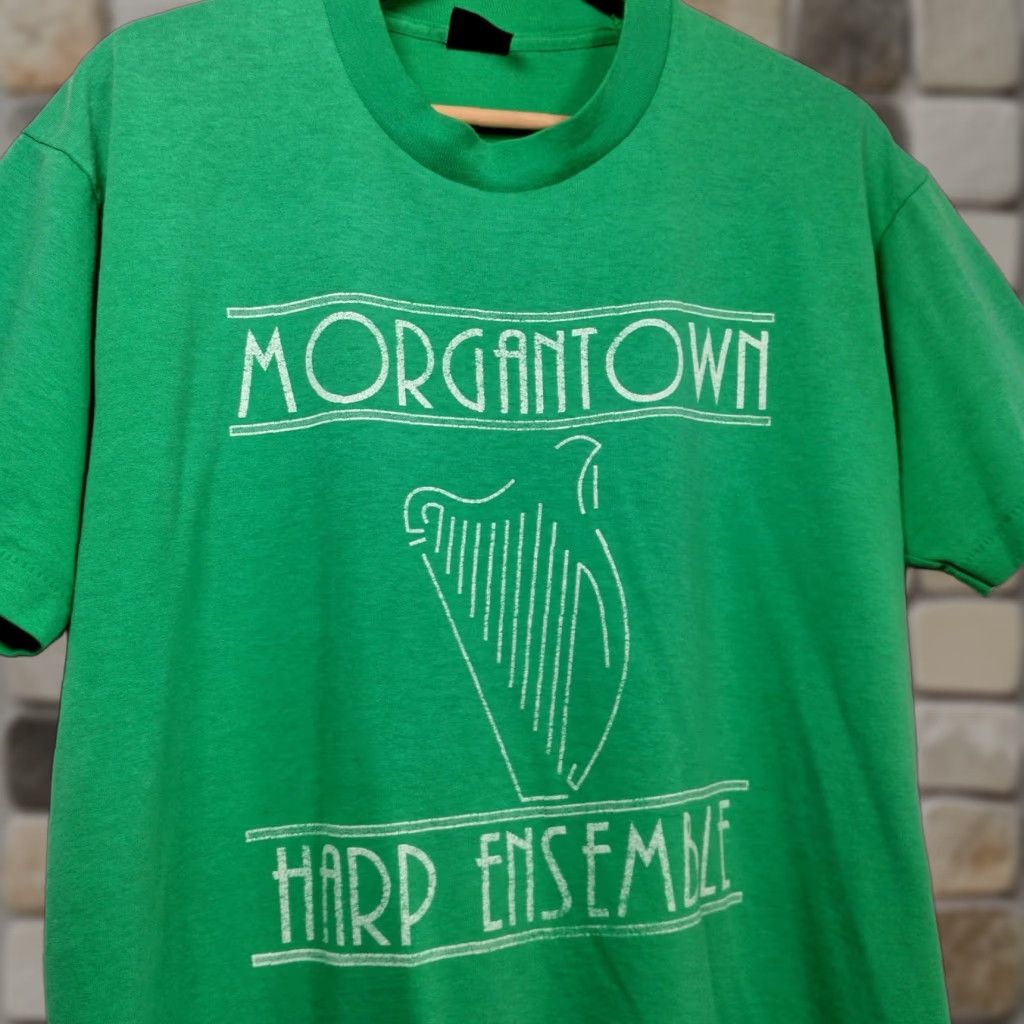 Fruit Of The Loom VINTAGE Fruit of the Loom Harp Ensemble Shirt Large Kelly Green Musician Graphic Single Stitch Mens Size US L / EU 52-54 / 3 - 1 Thumbnail
