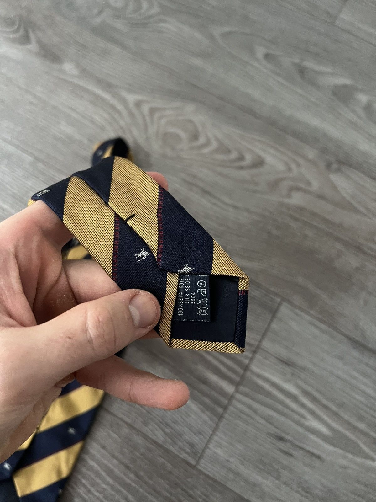Burberry × Vintage ‼️Vintage Monogram Burberry London Luxury Silk Tie‼️ Size ONE SIZE - 15 Thumbnail