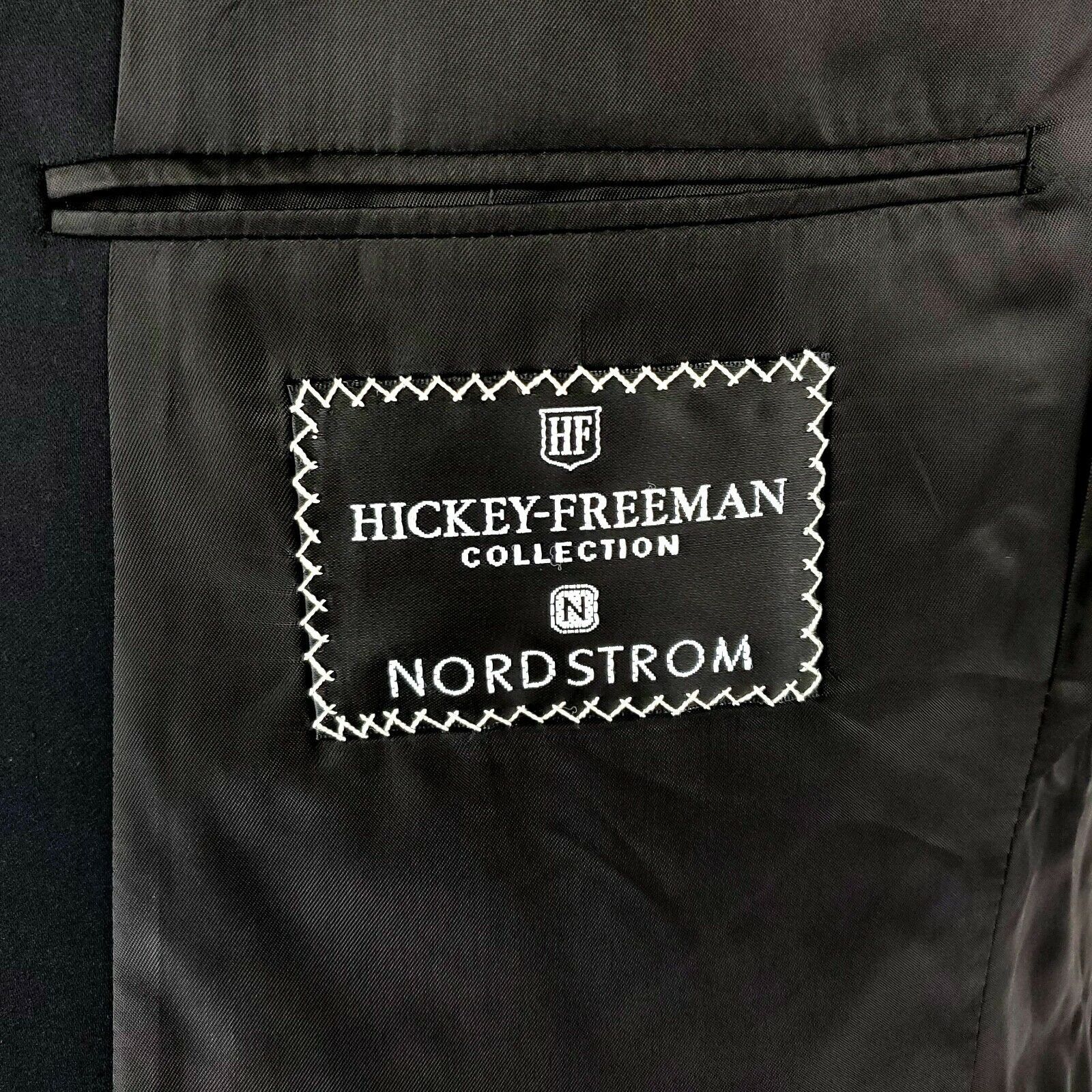 Hickey Freeman Hickey Freeman Wool 3 Felt Button Tuxedo Jacket 40L Black Su Size 40L - 9 Thumbnail