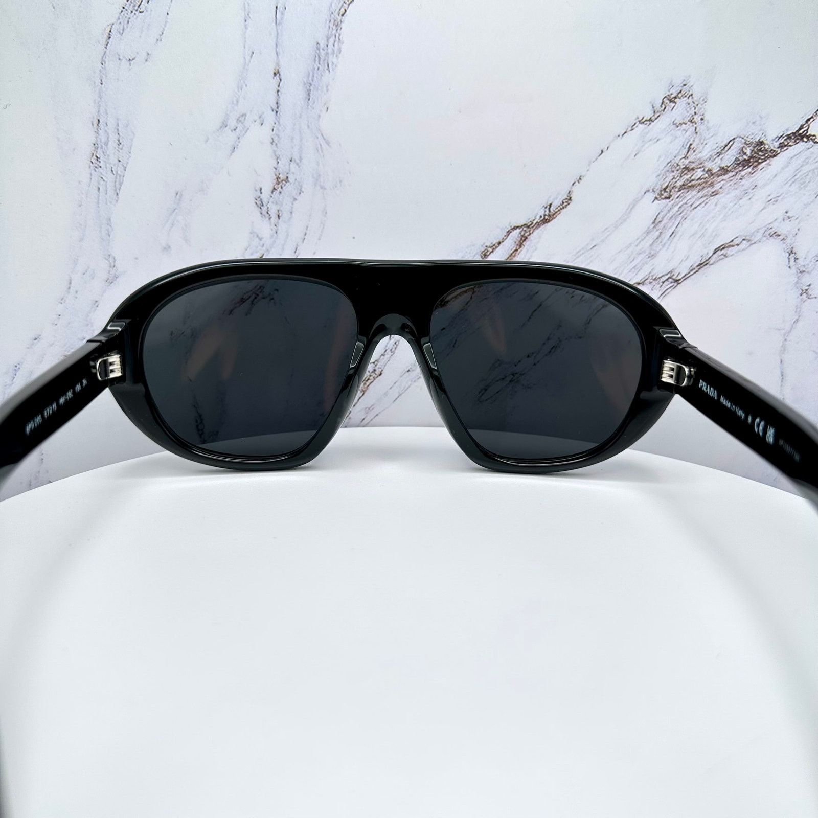 Prada New PRADA Sunglasses Black 2025 Collection Aviator Shield Size ONE SIZE - 20 Thumbnail