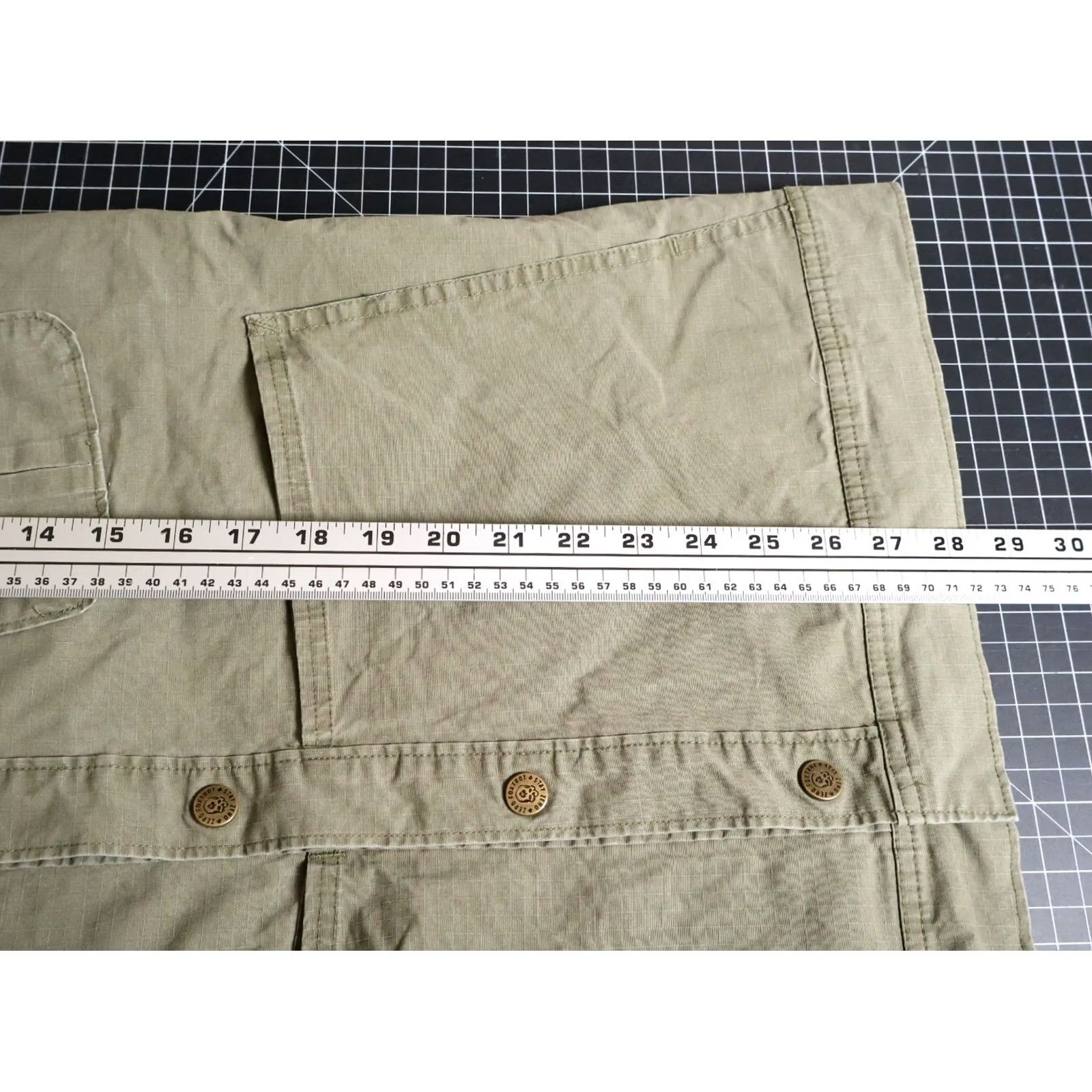 Vintage Zero Foxtrot Chore Jacket Mens Medium Green Ripstop Cotton Snap Button Military Jacket Size US M / EU 48-50 / 2 - 6 Thumbnail