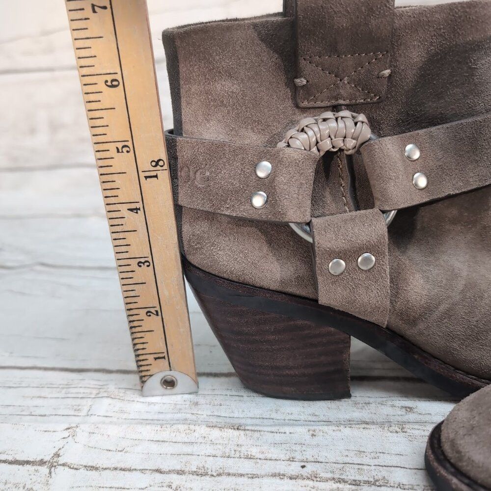 See by Chloe SEE BY CHLOE Eddie Harness Suede Booties Taupe Tan Size 37 Size US 7 / IT 37 - 7 Thumbnail