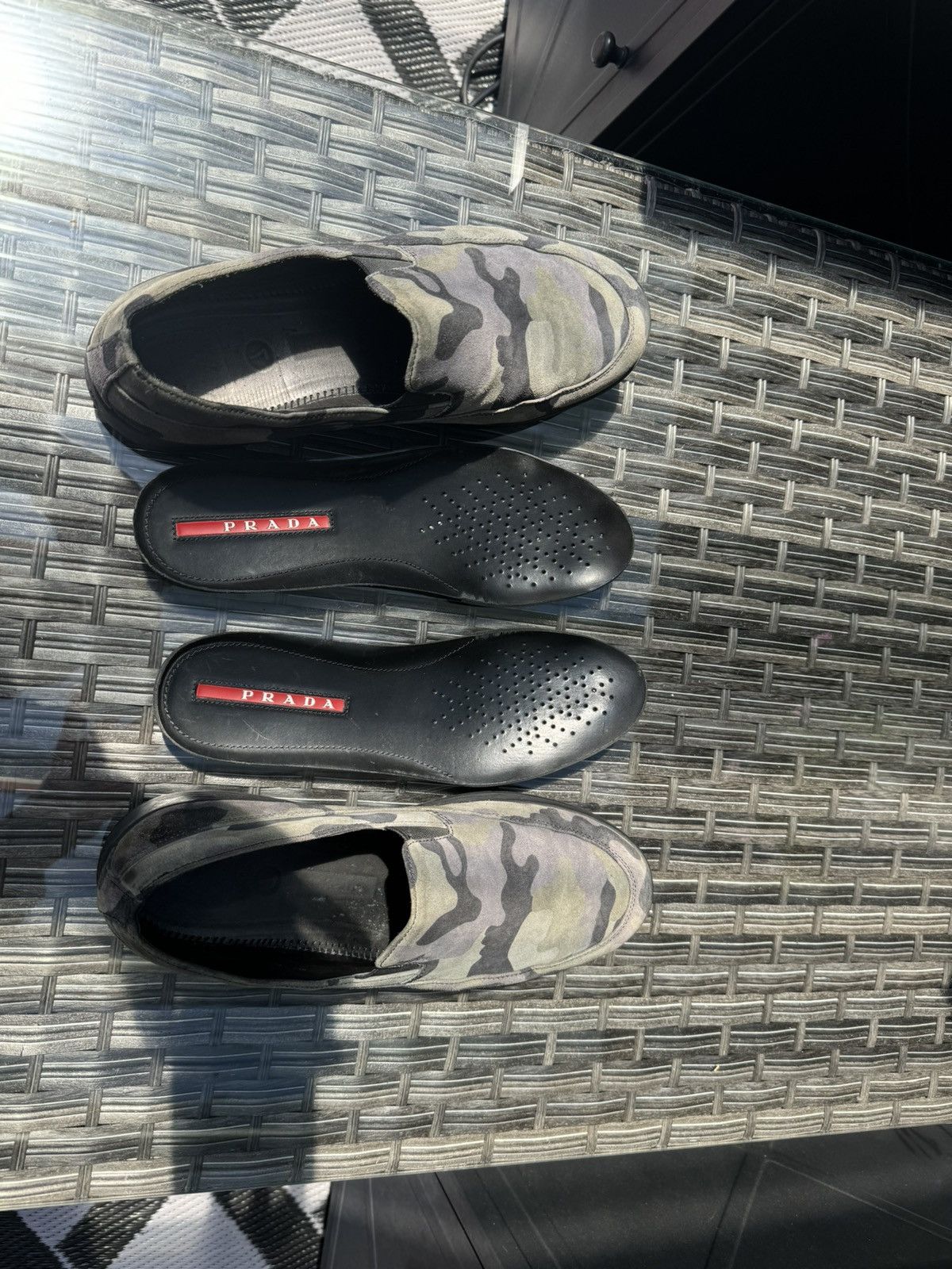 Prada Prada Suede Camo Slip-ons Size US 7 / EU 40 - 8 Thumbnail
