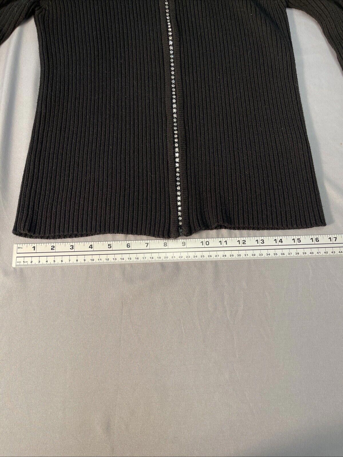 Designer SEE DESCRIPTION Quacker Factory Cardigan BLACK Jewel Size S / US 4 / IT 40 - 5 Thumbnail