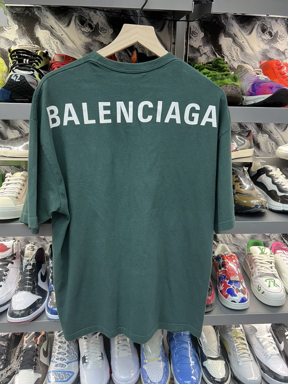 Balenciaga Balenciaga Green Tee Shirt Size US M / EU 48-50 / 2 - 2 Thumbnail