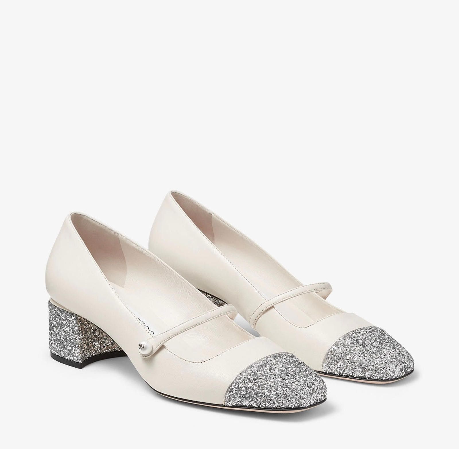 Jimmy Choo Jimmy Choo Elisa Glitter Pumps Size US 7.5 / IT 37.5 - 2 Thumbnail