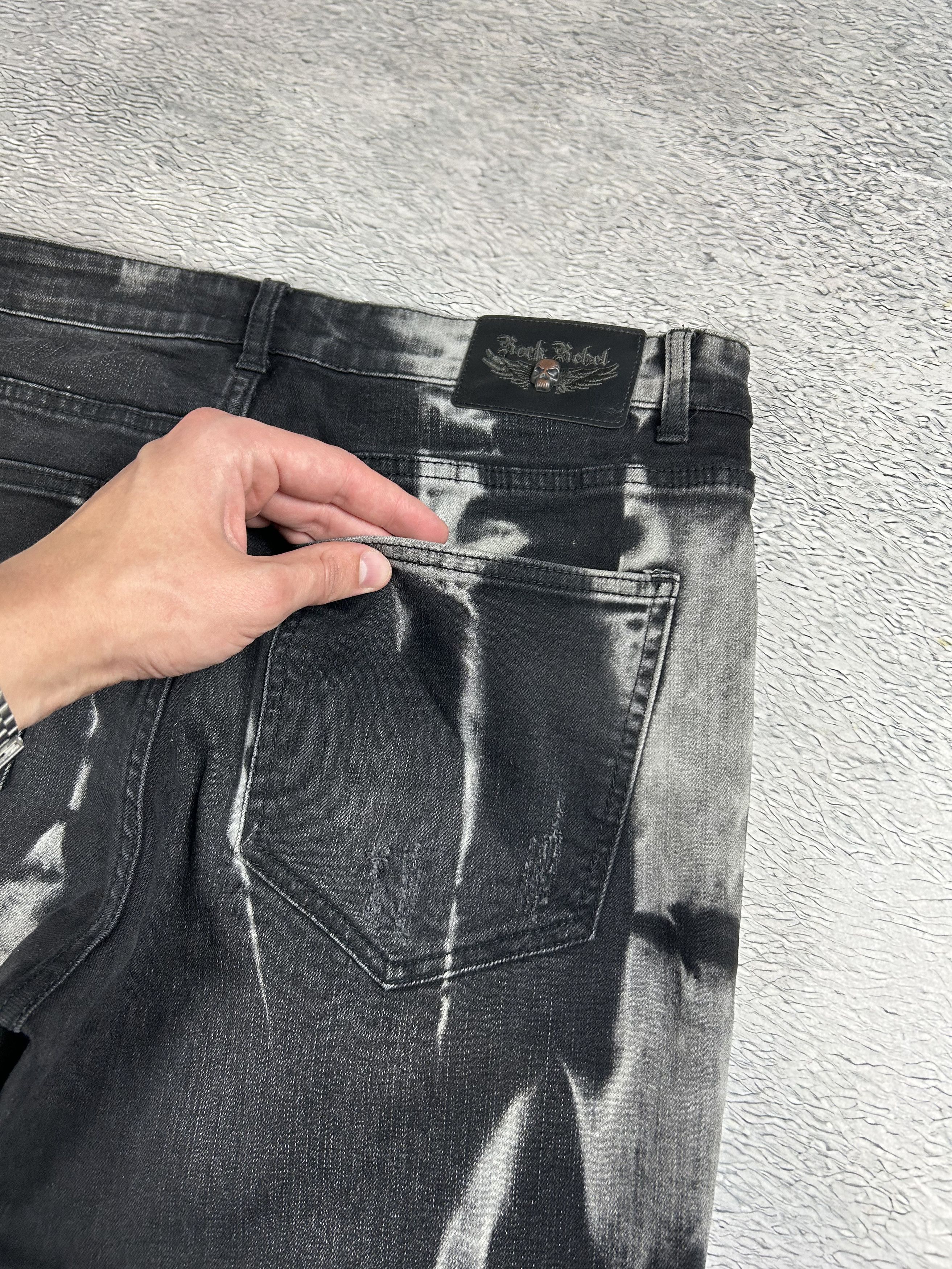 JNCO × Japanese Brand Tie Dye Rock Rebel Jeans Loose fit Baggy Drill Fire y2k Size US 34 / EU 50 - 8 Thumbnail