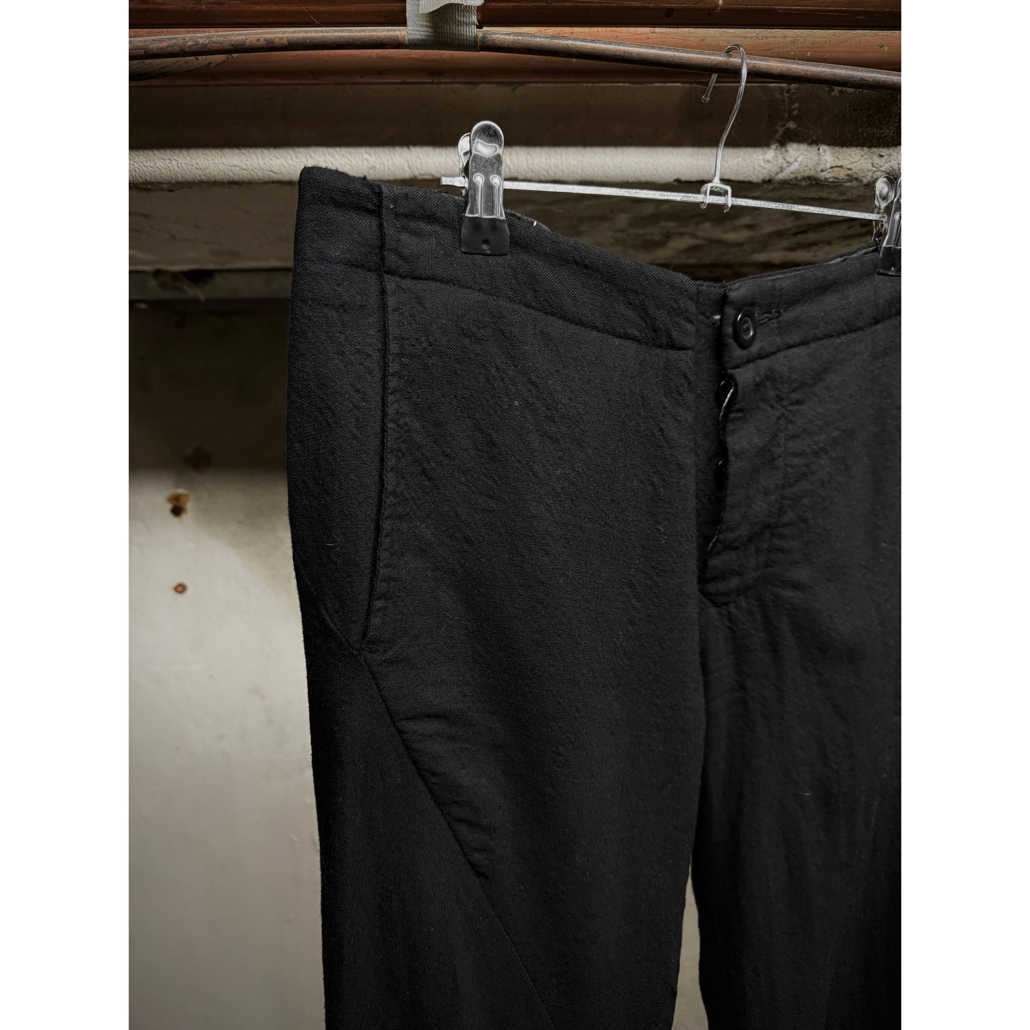 Rick Owens Rick Owens AW08 STAG Bias Cut Frayed Hem Flare Wool Trousers Size US 34 / EU 50 - 4 Thumbnail