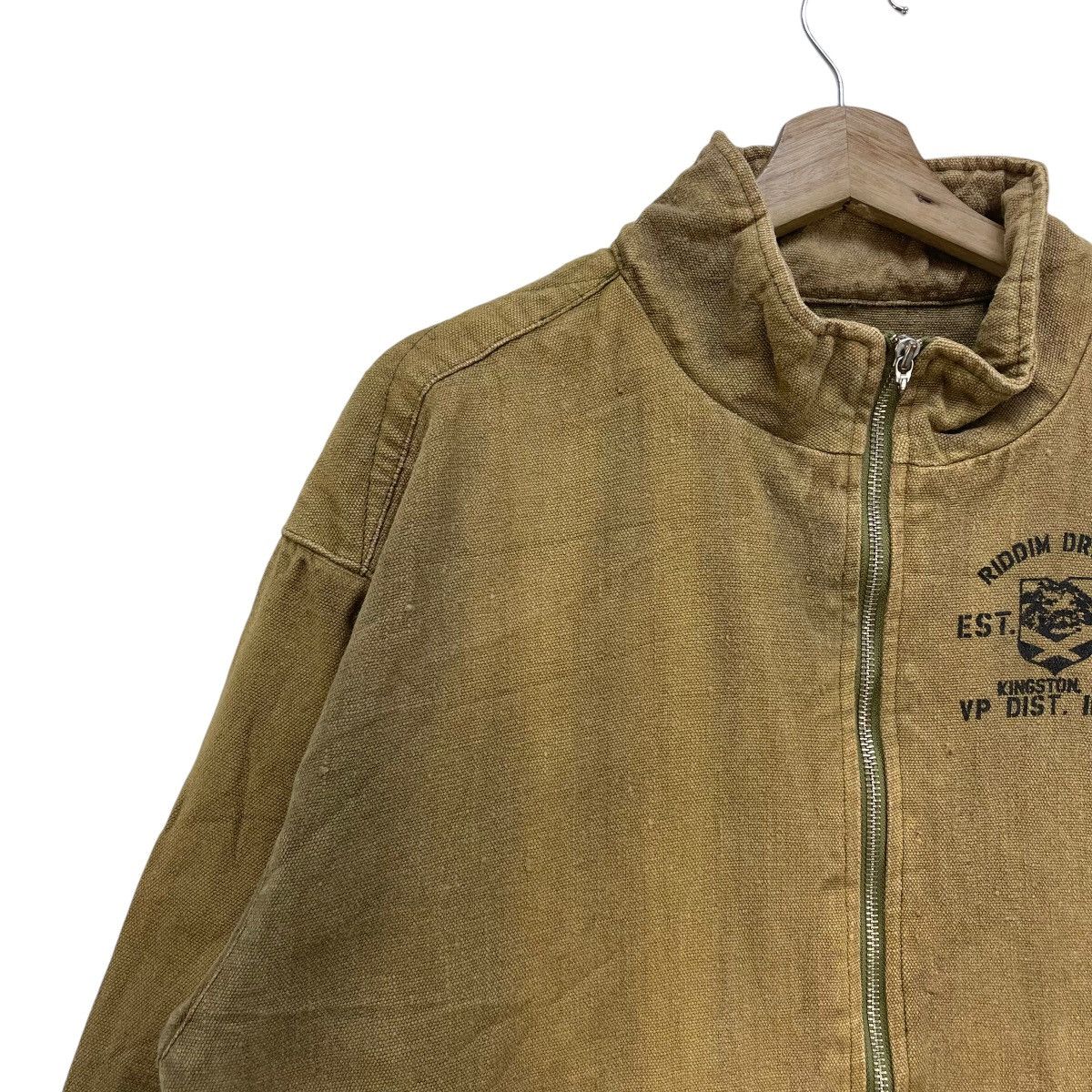Bob Marley × Rap Tees × Vintage Vintage Heavy Cotton Chore Jacket Jamaica Flag Jacket Size US M / EU 48-50 / 2 - 3 Thumbnail