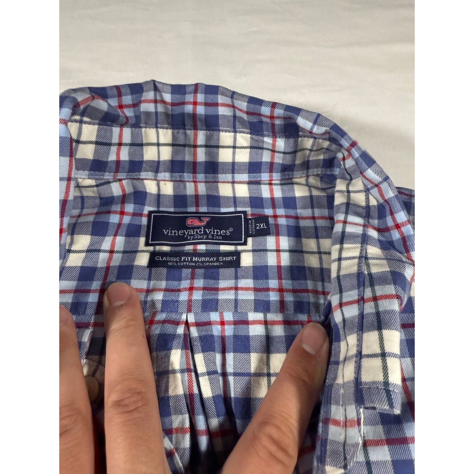 Vineyard Vines Vineyard Vines Murray Shirt 2XL Classic Fit Blue Red Plaid Size US XXL / EU 58 / 5 - 2 Thumbnail
