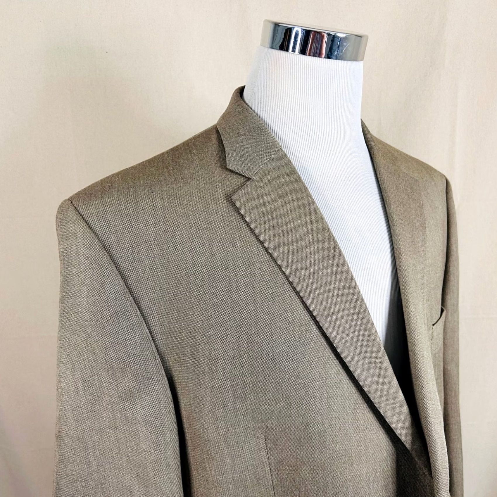 Chaps Chaps Sport Coat Beige Two Button Vented Polyester Rayon Paisley Lined 50R Size US M / EU 48-50 / 2 - 2 Thumbnail