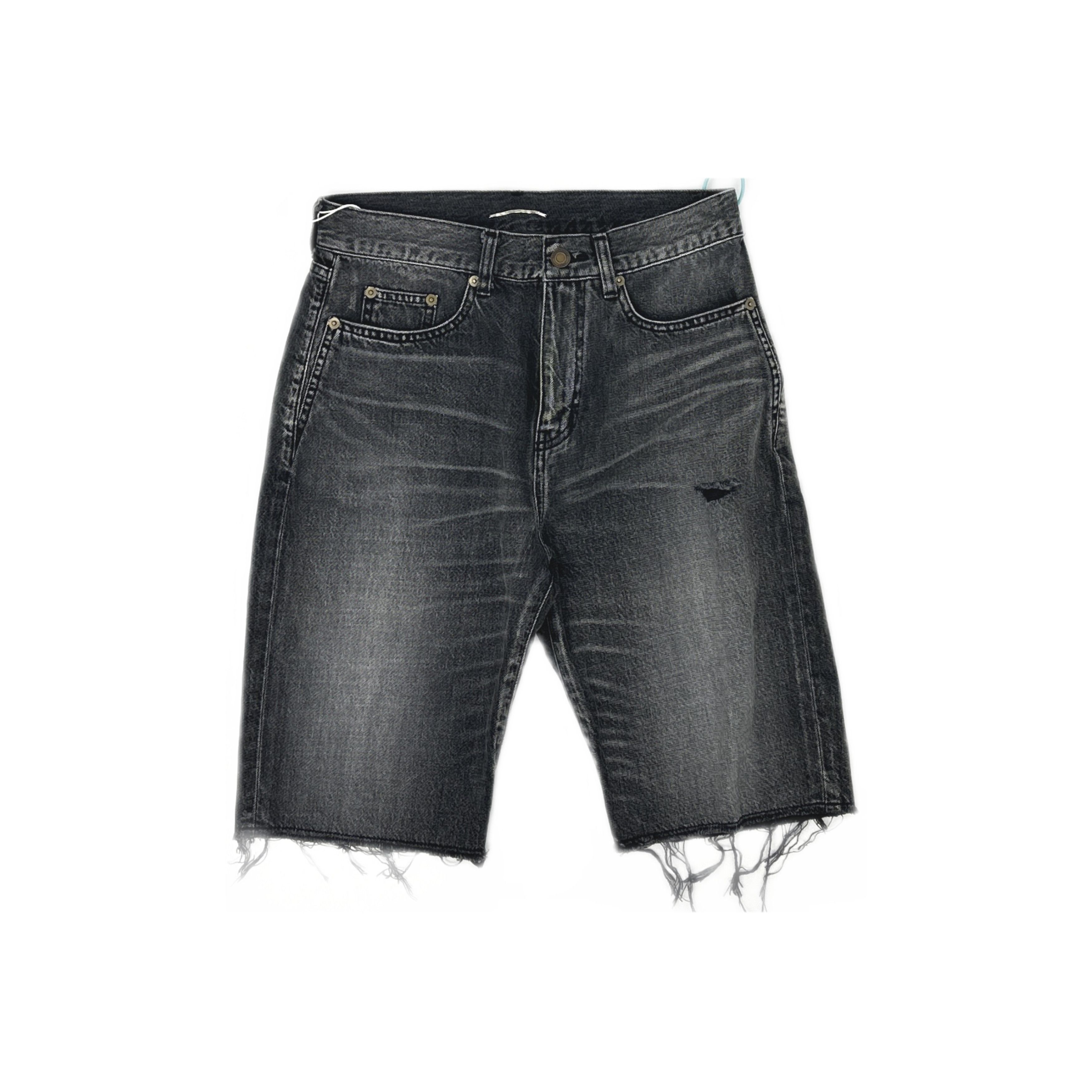 Saint Laurent Paris Saint Laurent Raw Edge Denim Shorts Size 28 Size US 28 / EU 44 - 1 Thumbnail