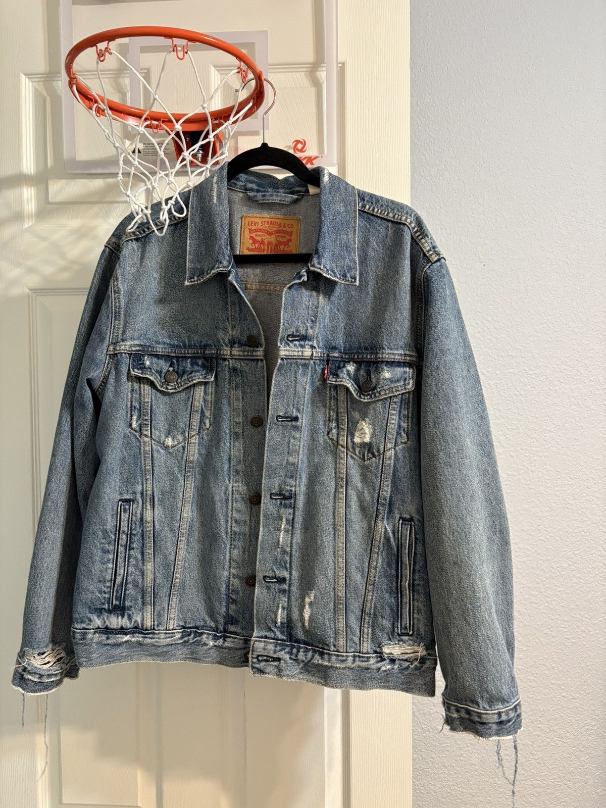 Levi's Vintage Clothing × Vintage Levi distressed denim jacket Size US L / EU 52-54 / 3 - 1 Thumbnail